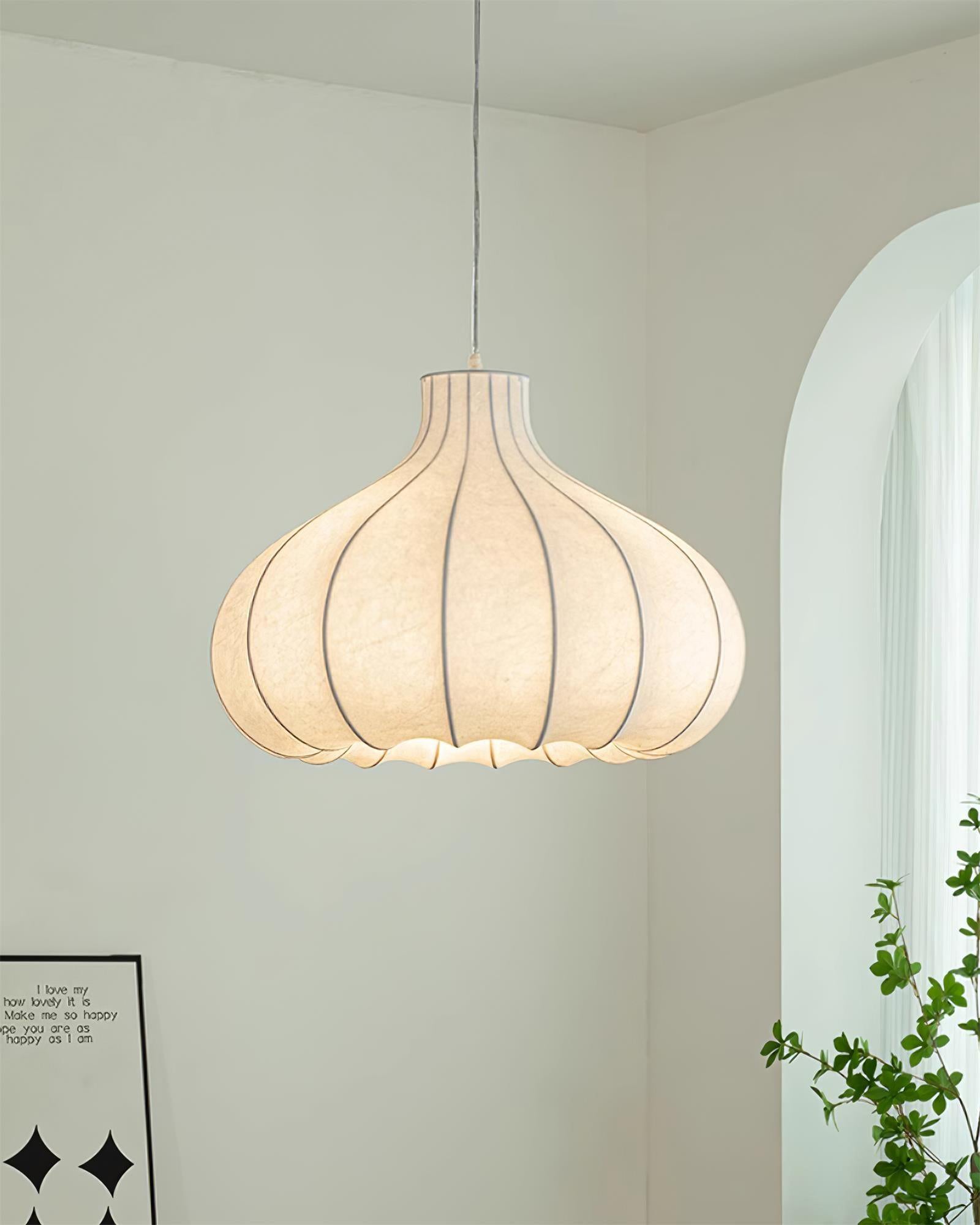 Zinnia Vintage Fabric Pendant Light - Letslighting