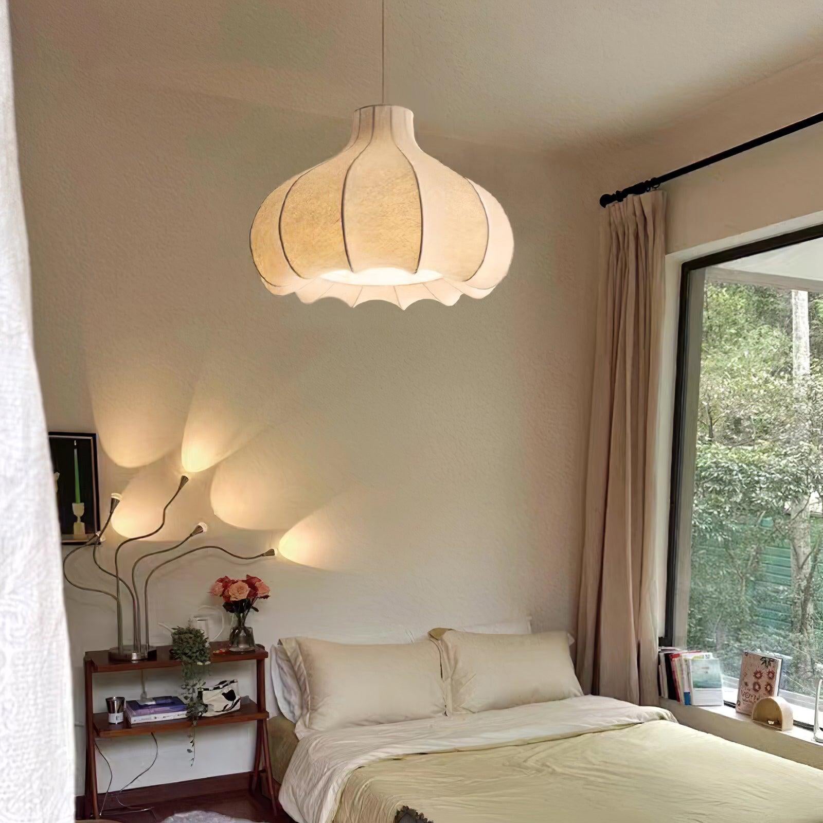 Zinnia Vintage Fabric Pendant Light - Letslighting