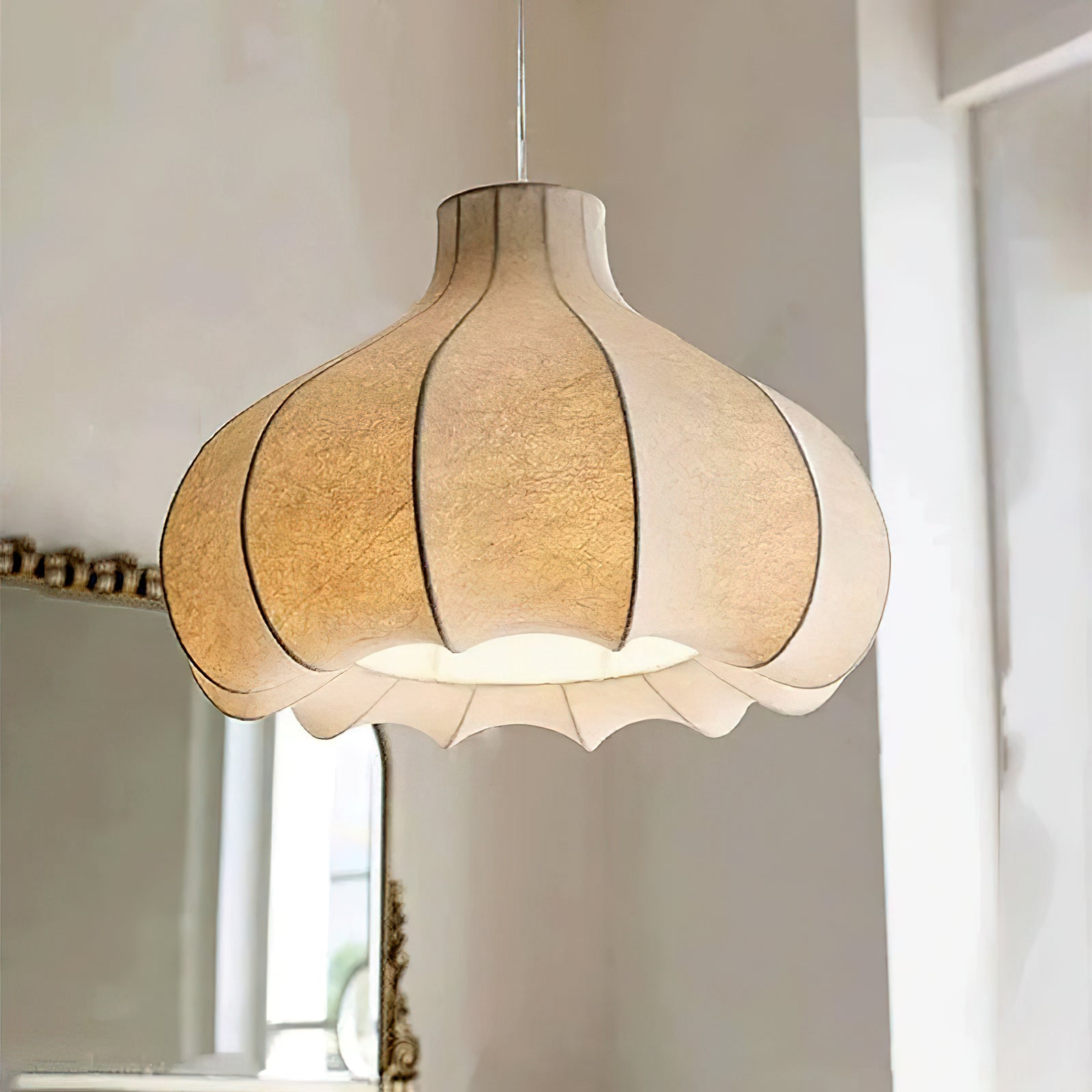 Zinnia Vintage Fabric Pendant Light - Letslighting
