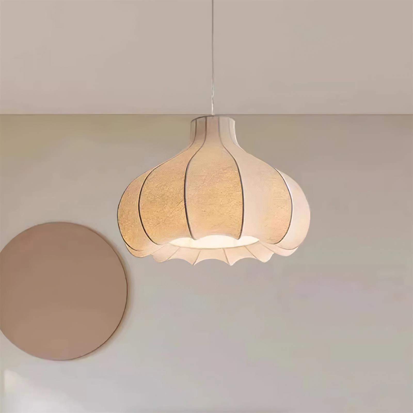 Zinnia Vintage Fabric Pendant Light - Letslighting