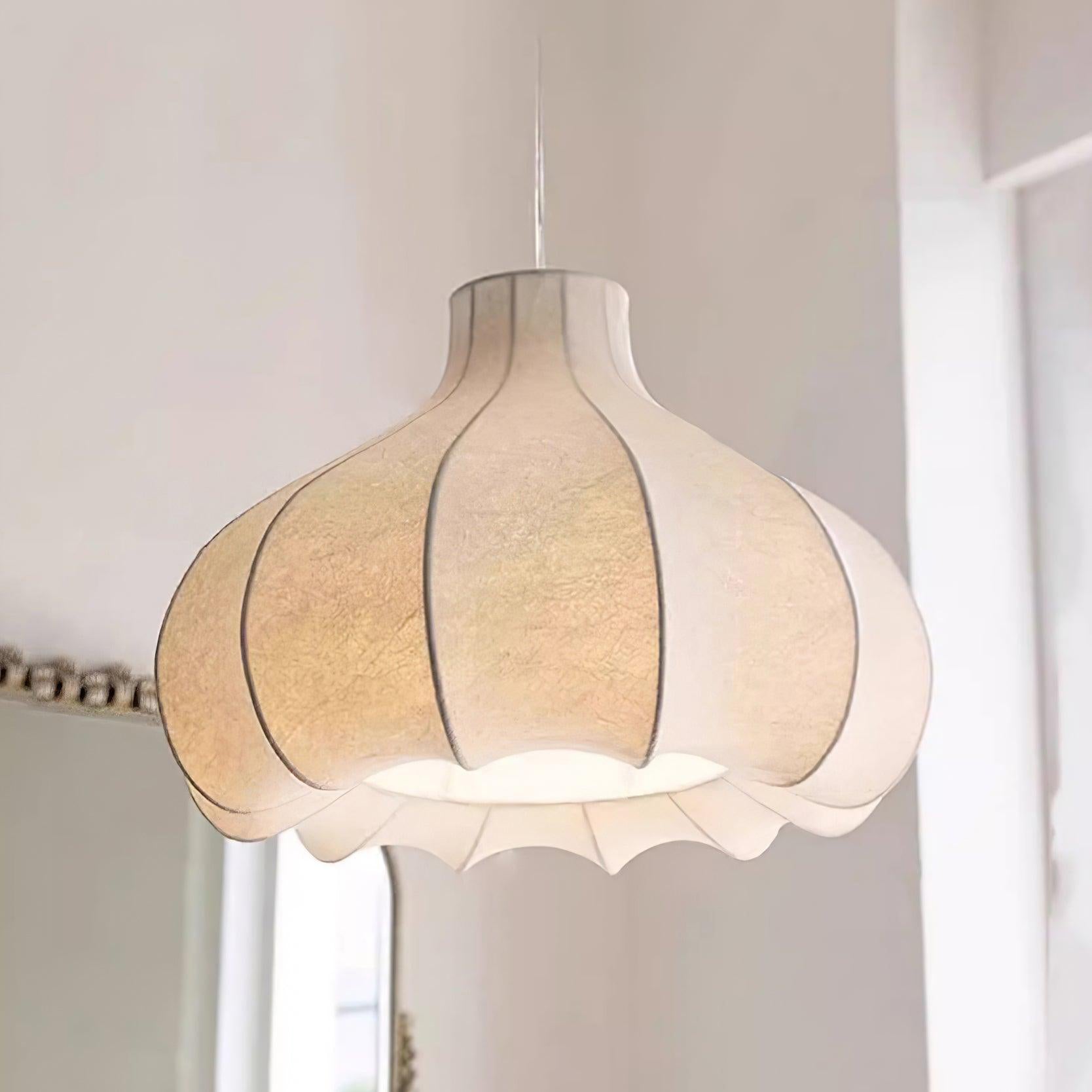 Zinnia Vintage Fabric Pendant Light - Letslighting