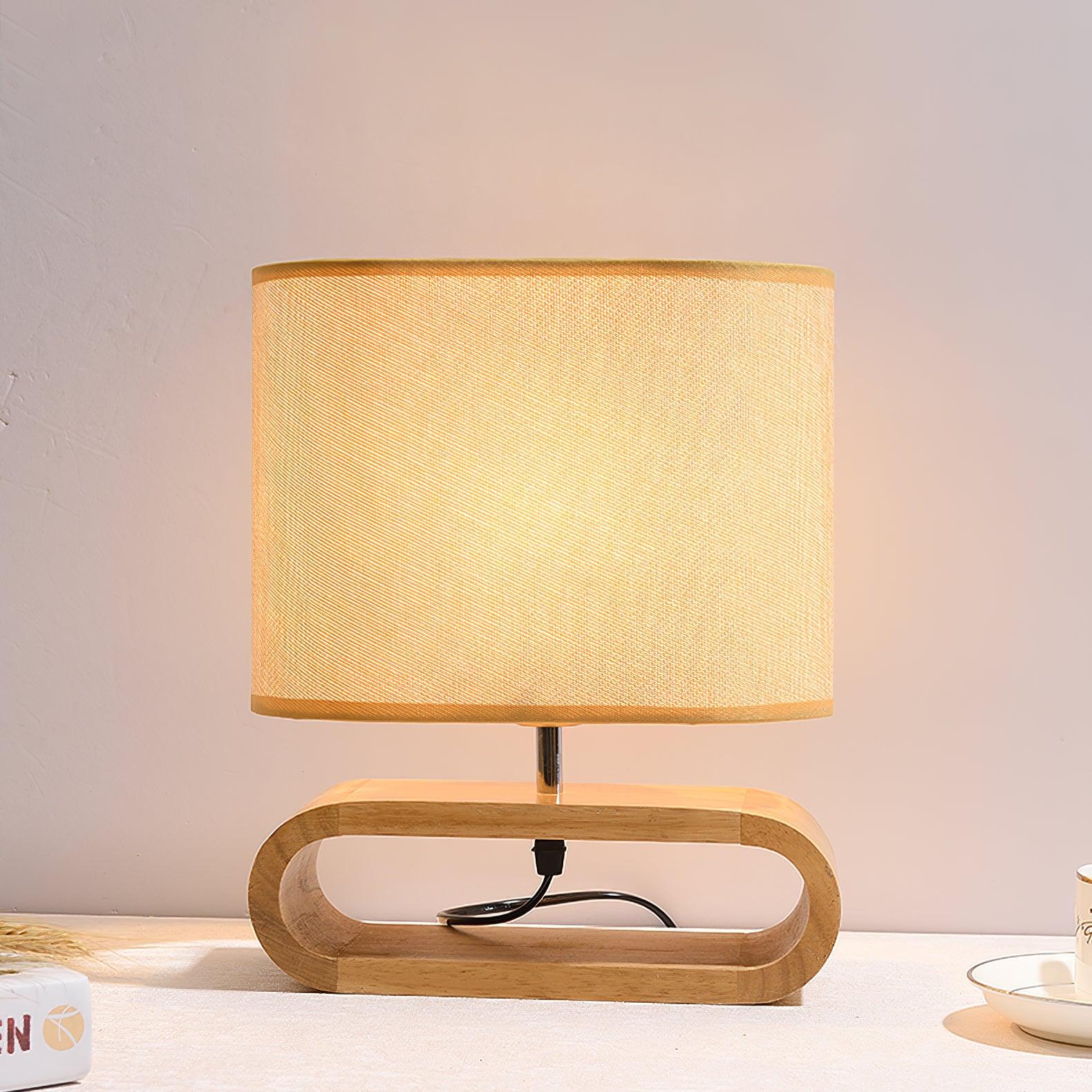Loop Rustic Wood Table Lamp - Blowlighting