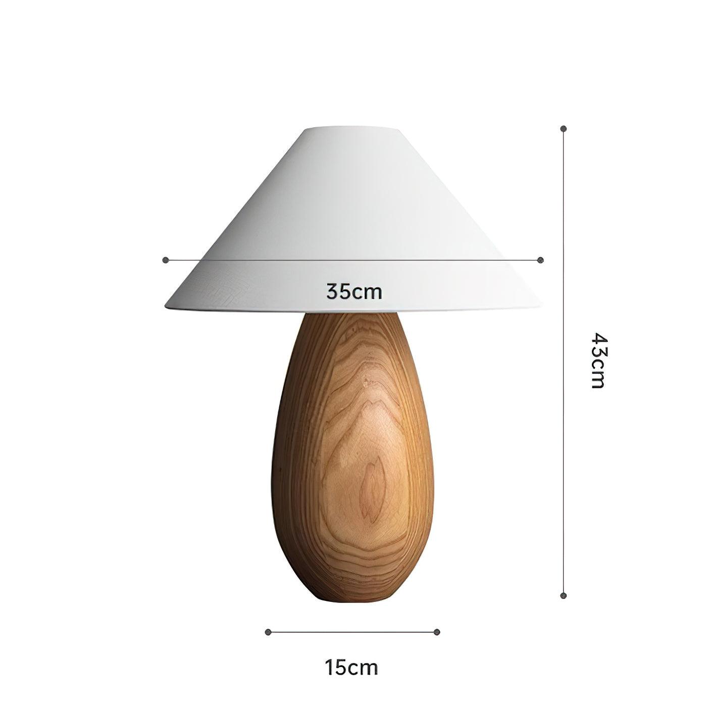 Orbace Wood Natural Table Lamp - Letslighting