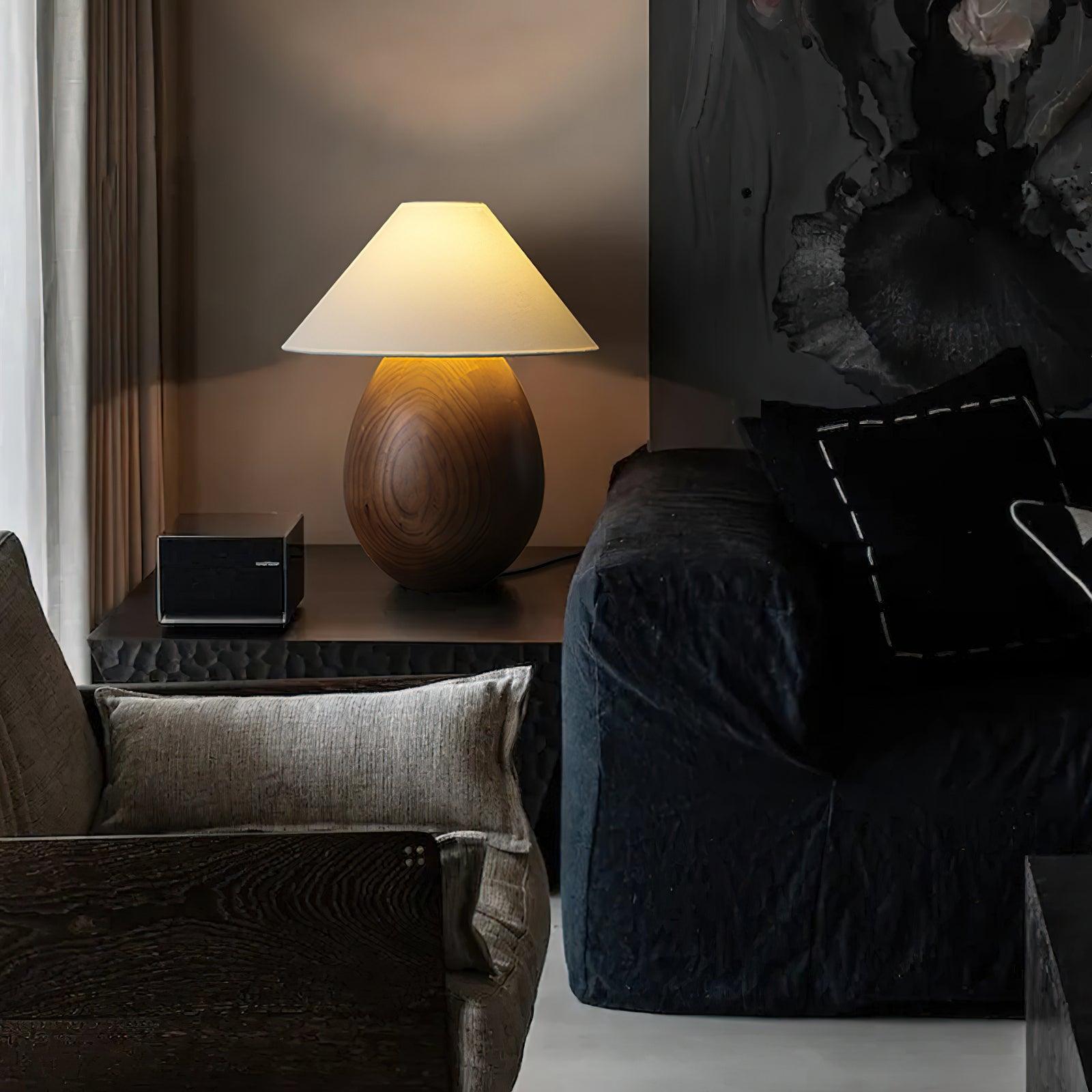 Orbace Wood Natural Table Lamp - Letslighting