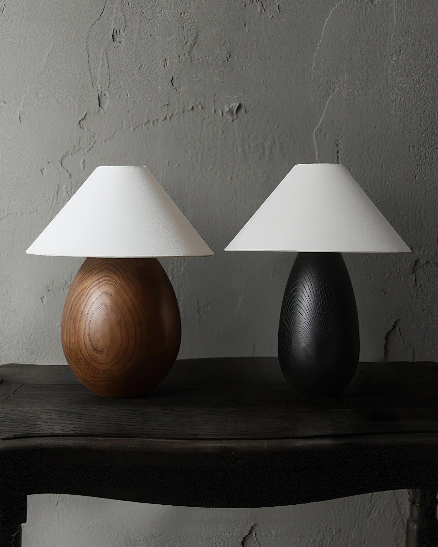 Orbace Wood Natural Table Lamp - Letslighting