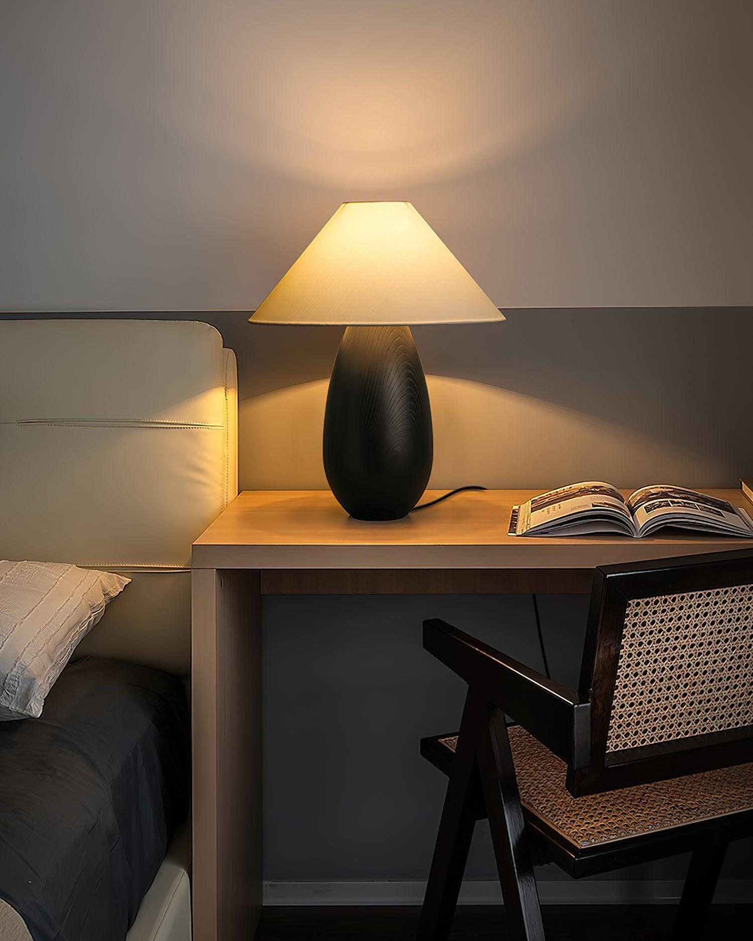Orbace Wood Natural Table Lamp - Letslighting