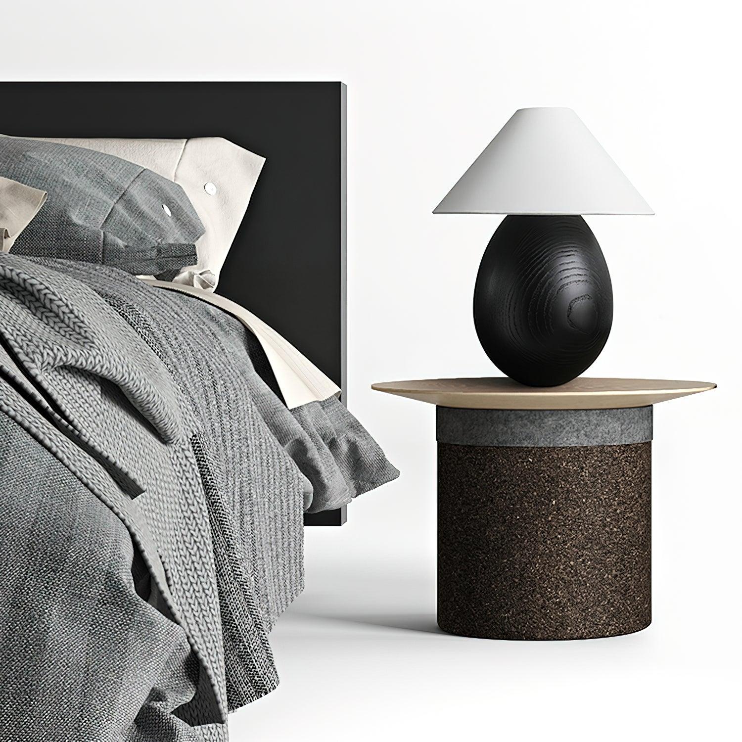 Orbace Wood Natural Table Lamp - Letslighting