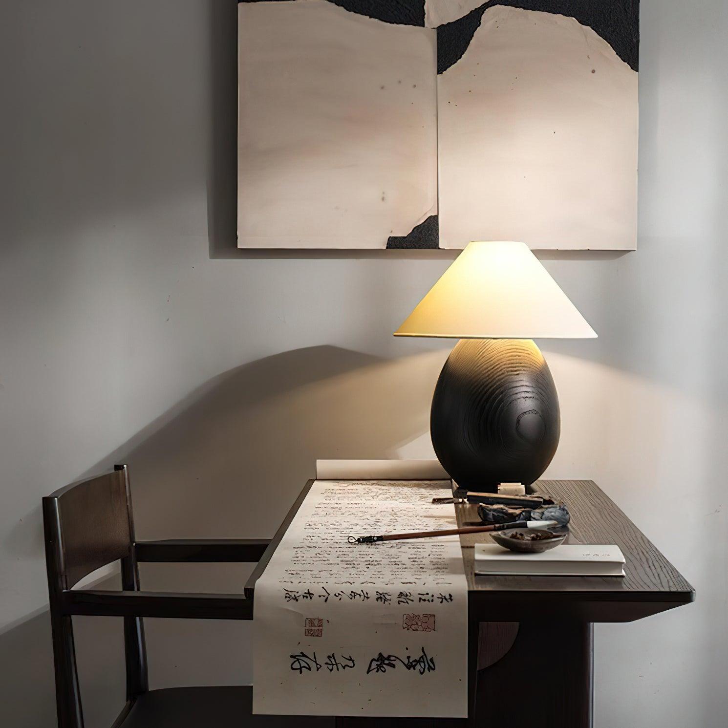 Orbace Wood Natural Table Lamp - Letslighting
