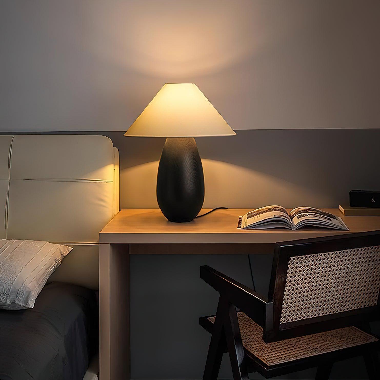Orbace Wood Natural Table Lamp - Letslighting