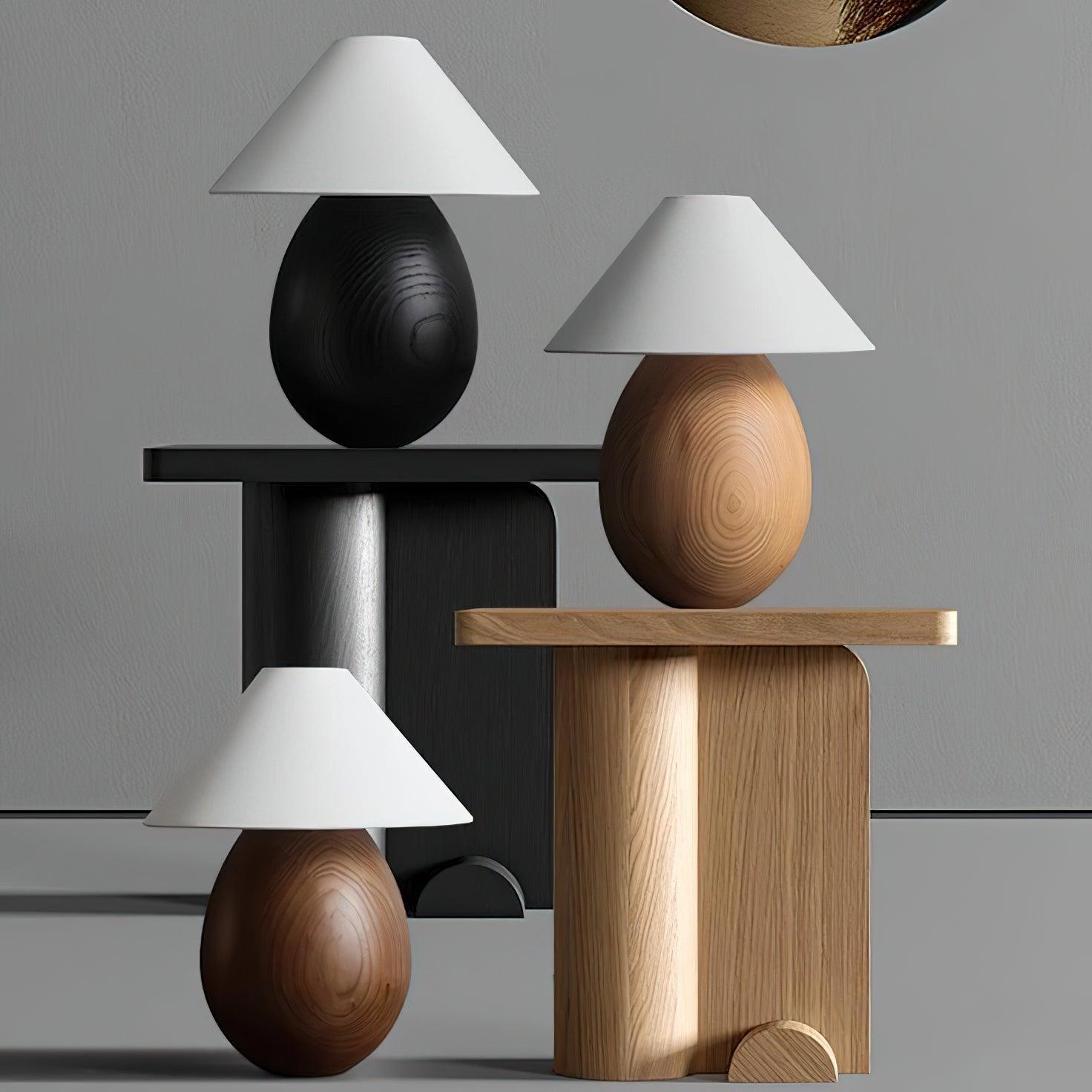 Orbace Wood Natural Table Lamp - Letslighting