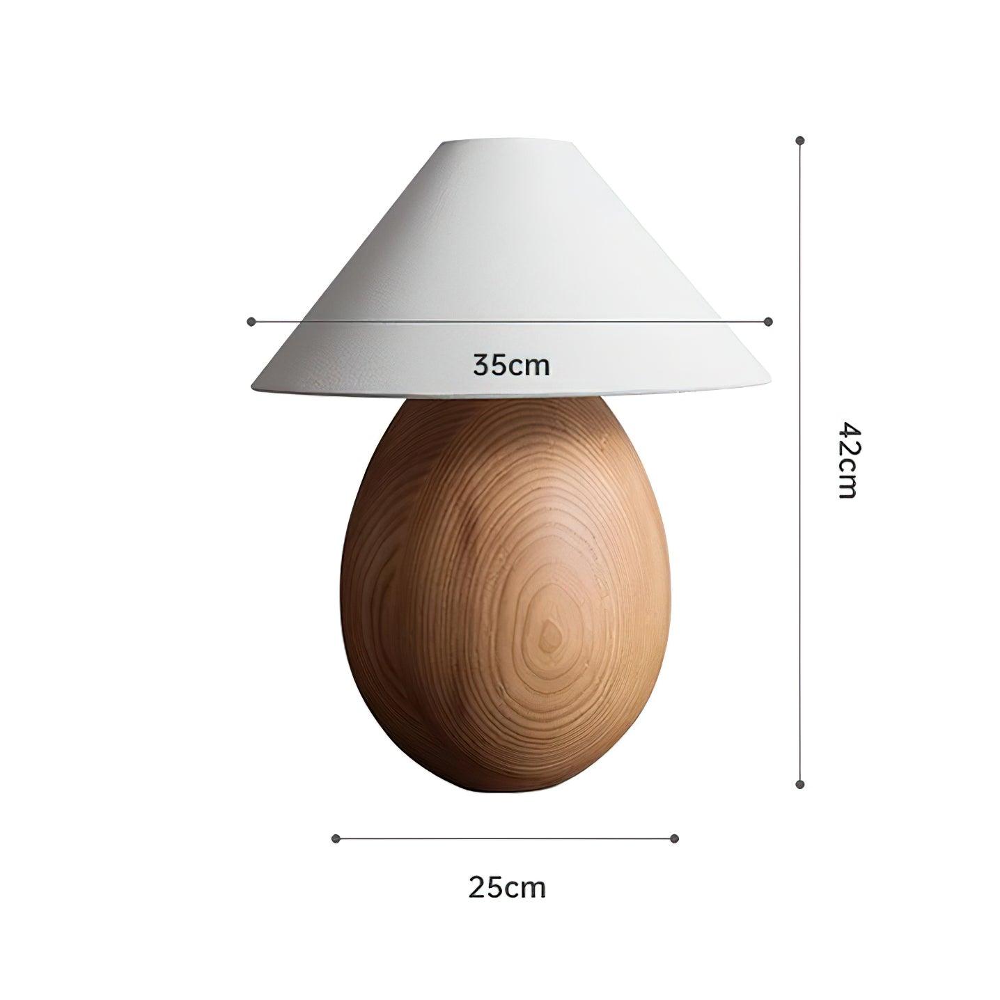 Orbace Wood Natural Table Lamp - Letslighting