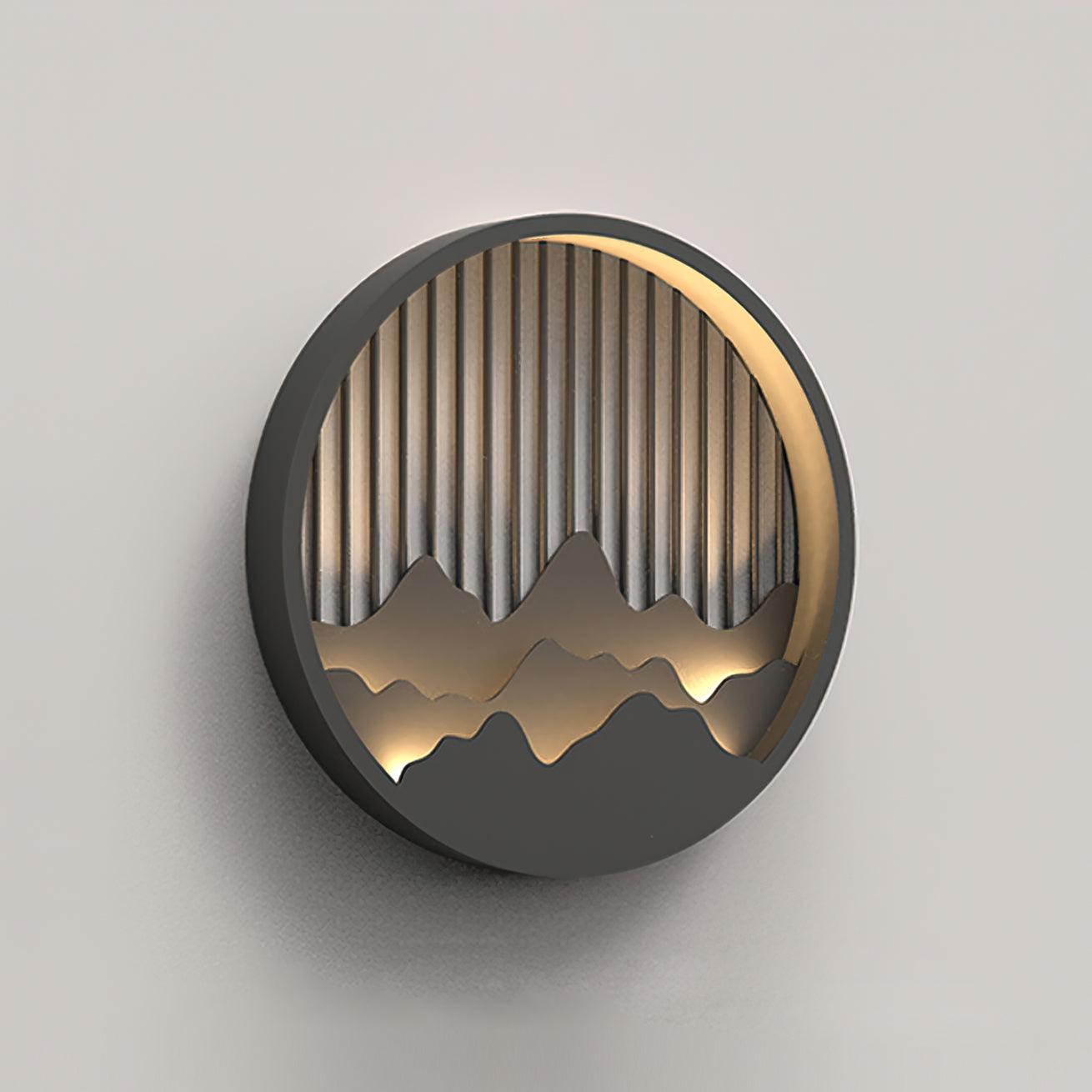 Mountain Wall Lamp Outdoor Circular Silhouette - Letslighting