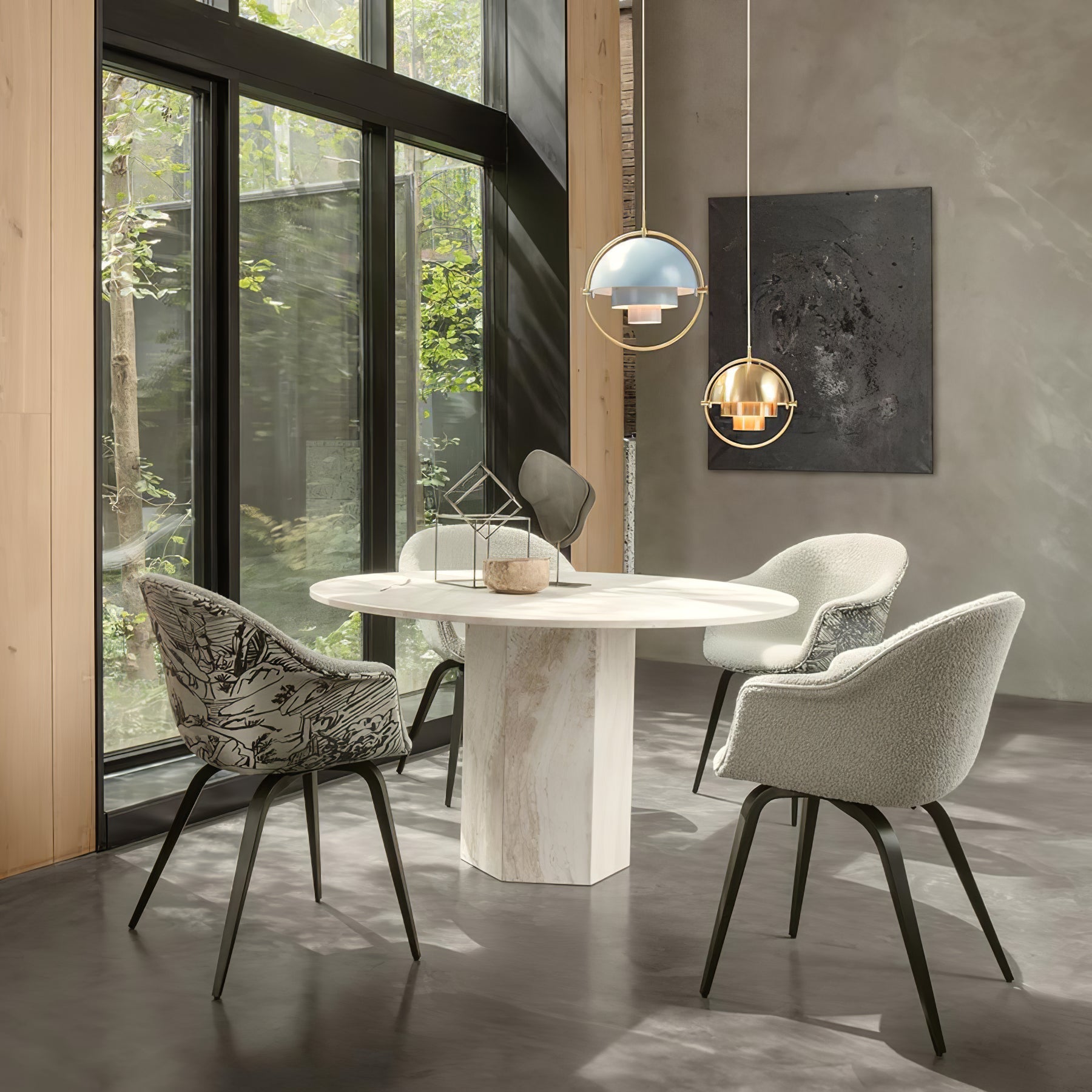 Lustra Pendant Lamp Deformed Ball Golden - Letslighting