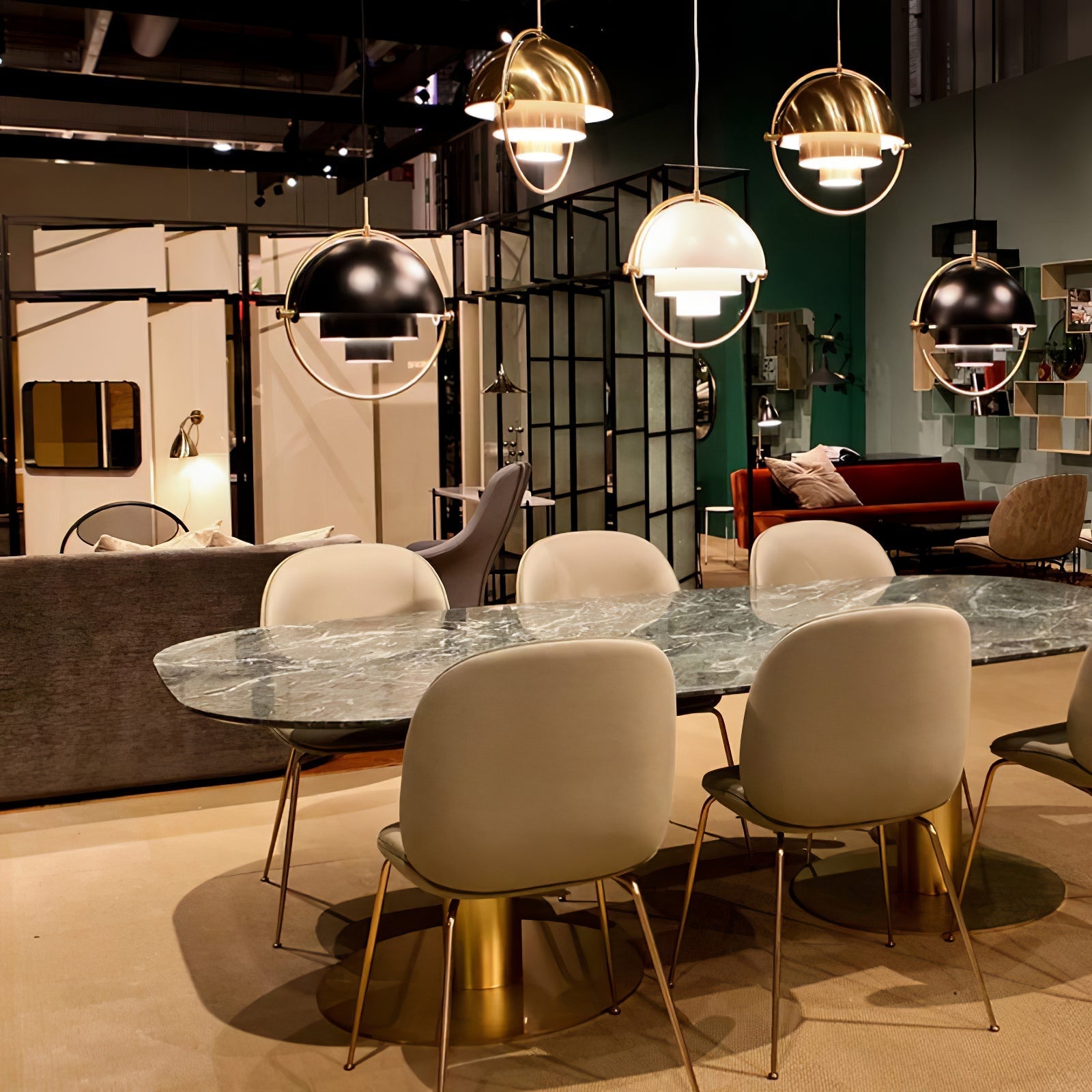 Lustra Pendant Lamp Deformed Ball Golden - Letslighting