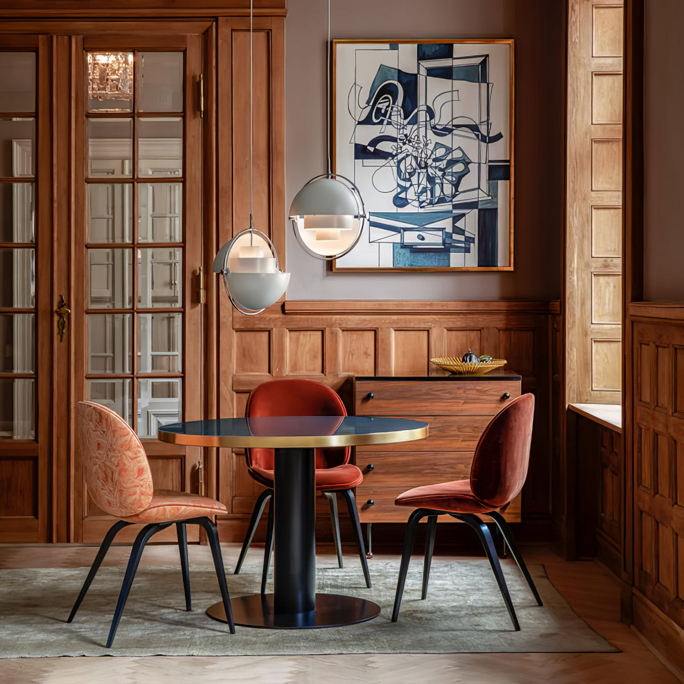 Lustra Pendant Lamp Deformed Ball Golden - Letslighting