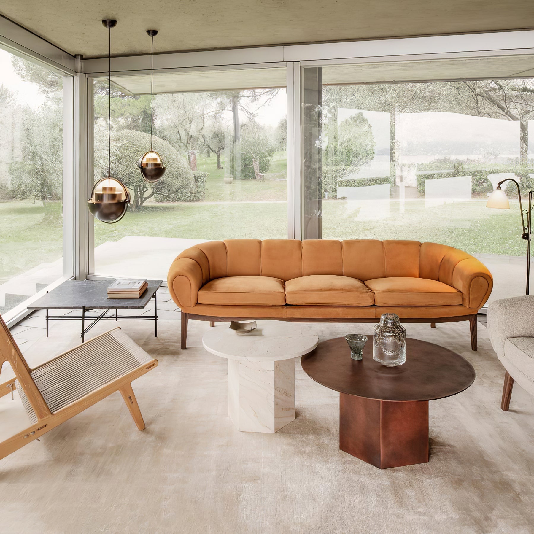 Lustra Pendant Lamp Deformed Ball Golden - Letslighting