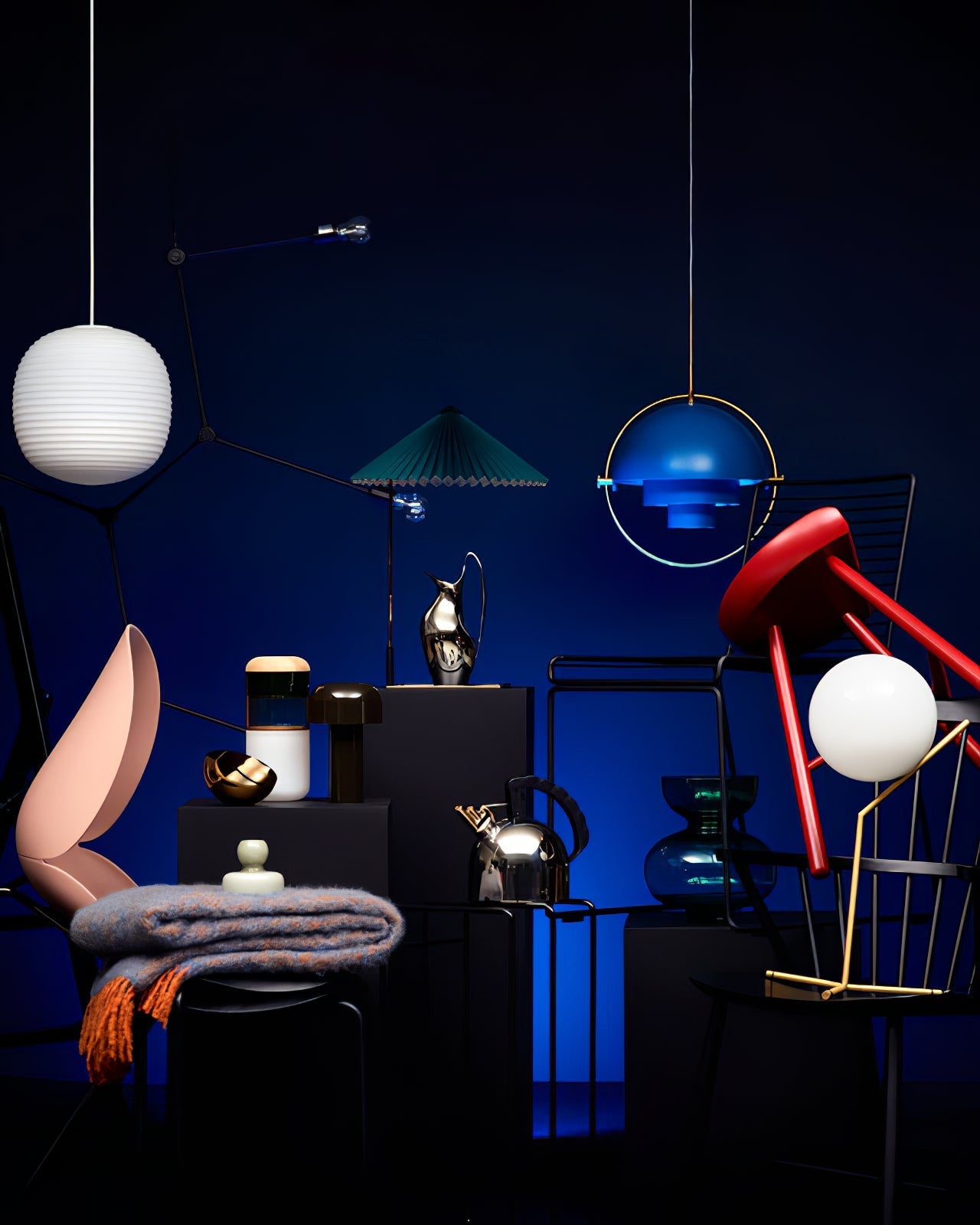 Lustra Pendant Lamp Deformed Ball Golden - Letslighting