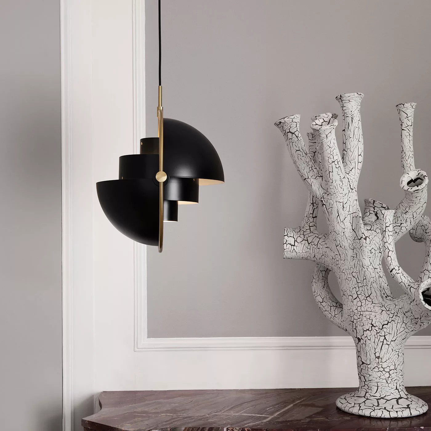 Lustra Pendant Lamp Deformed Ball Golden - Letslighting
