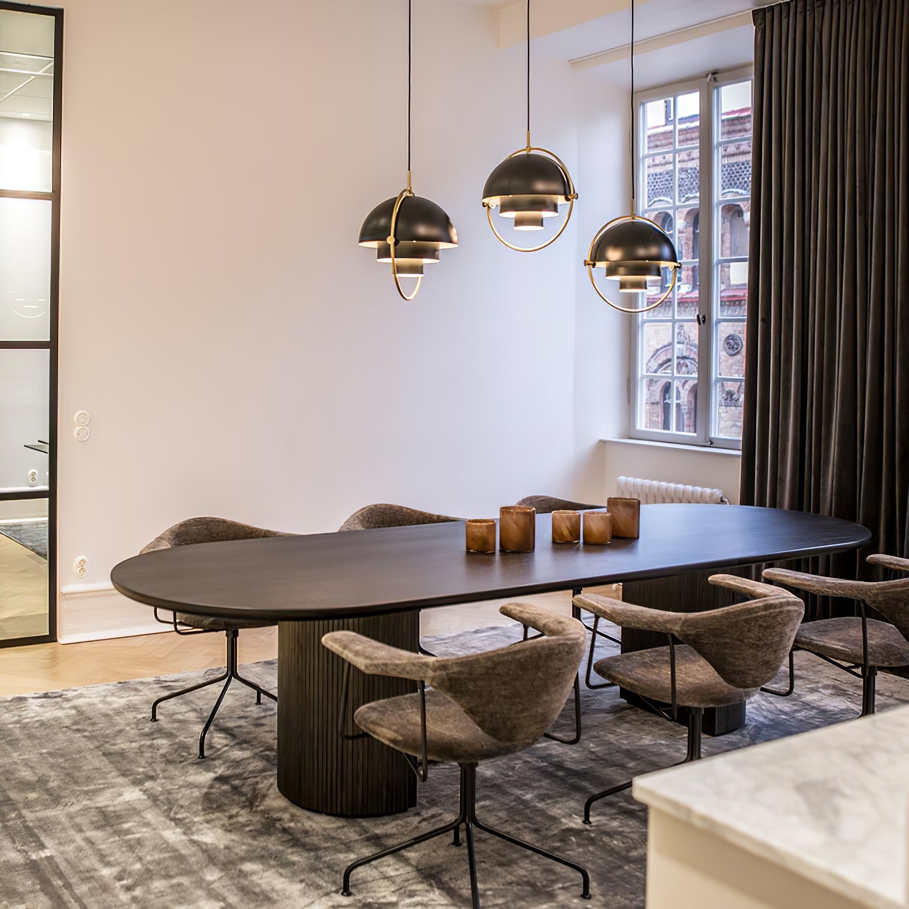 Lustra Pendant Lamp Deformed Ball Golden - Letslighting