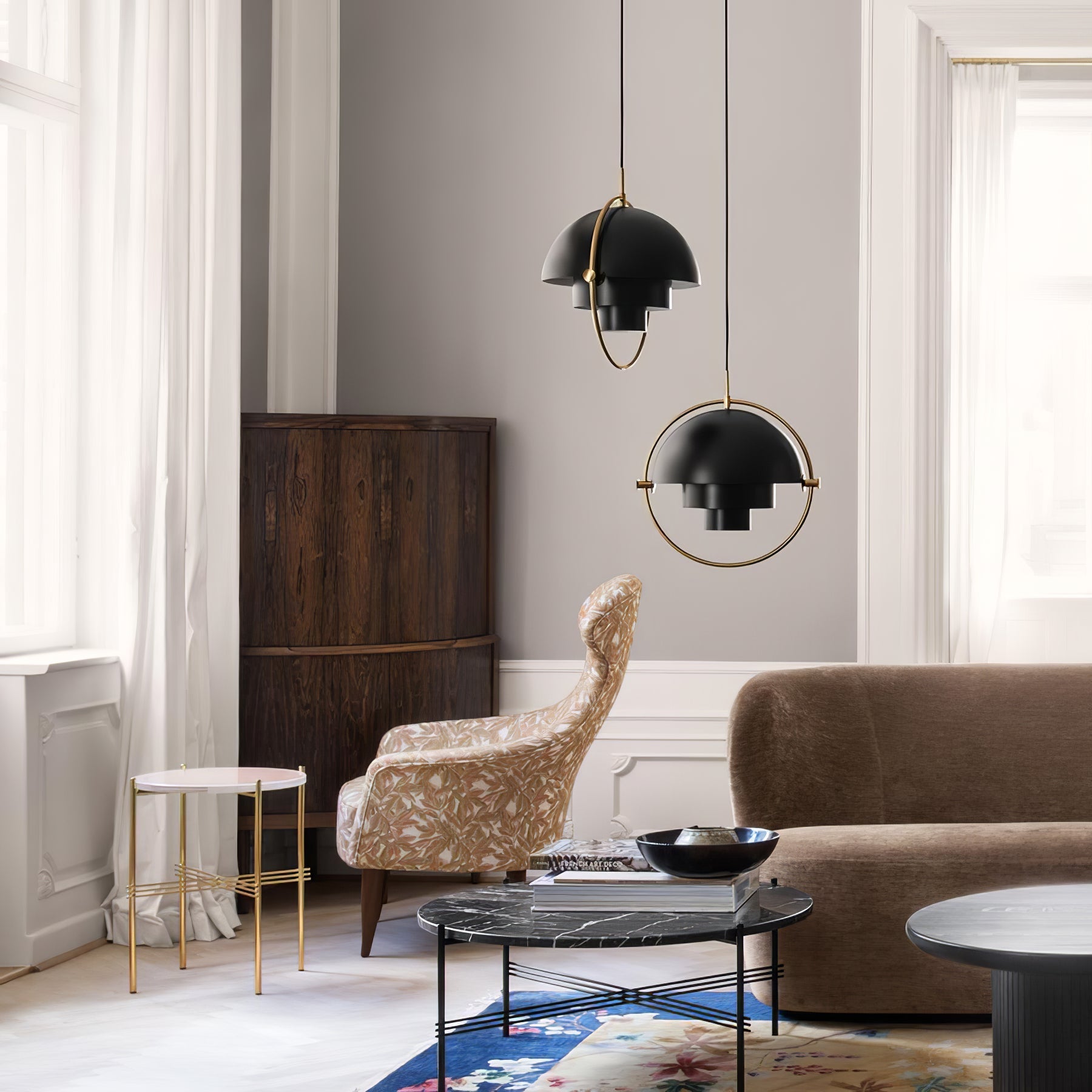 Lustra Pendant Lamp Deformed Ball Golden - Letslighting