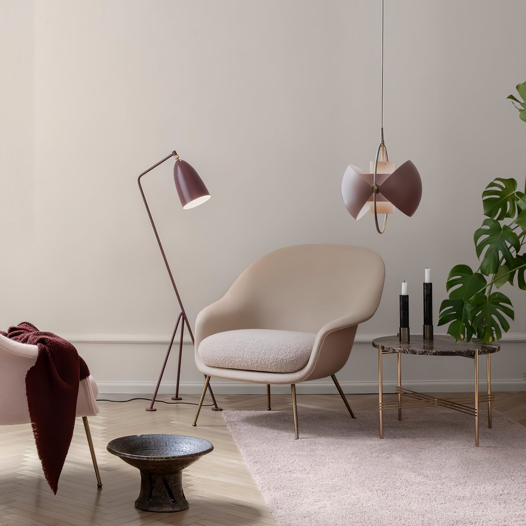 Lustra Pendant Lamp Deformed Ball Golden - Letslighting