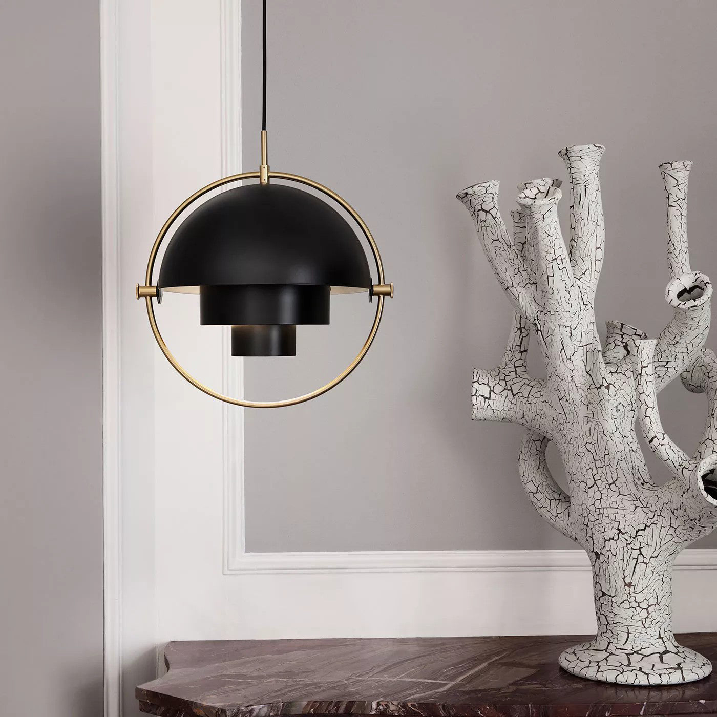Lustra Pendant Lamp Deformed Ball Golden - Letslighting