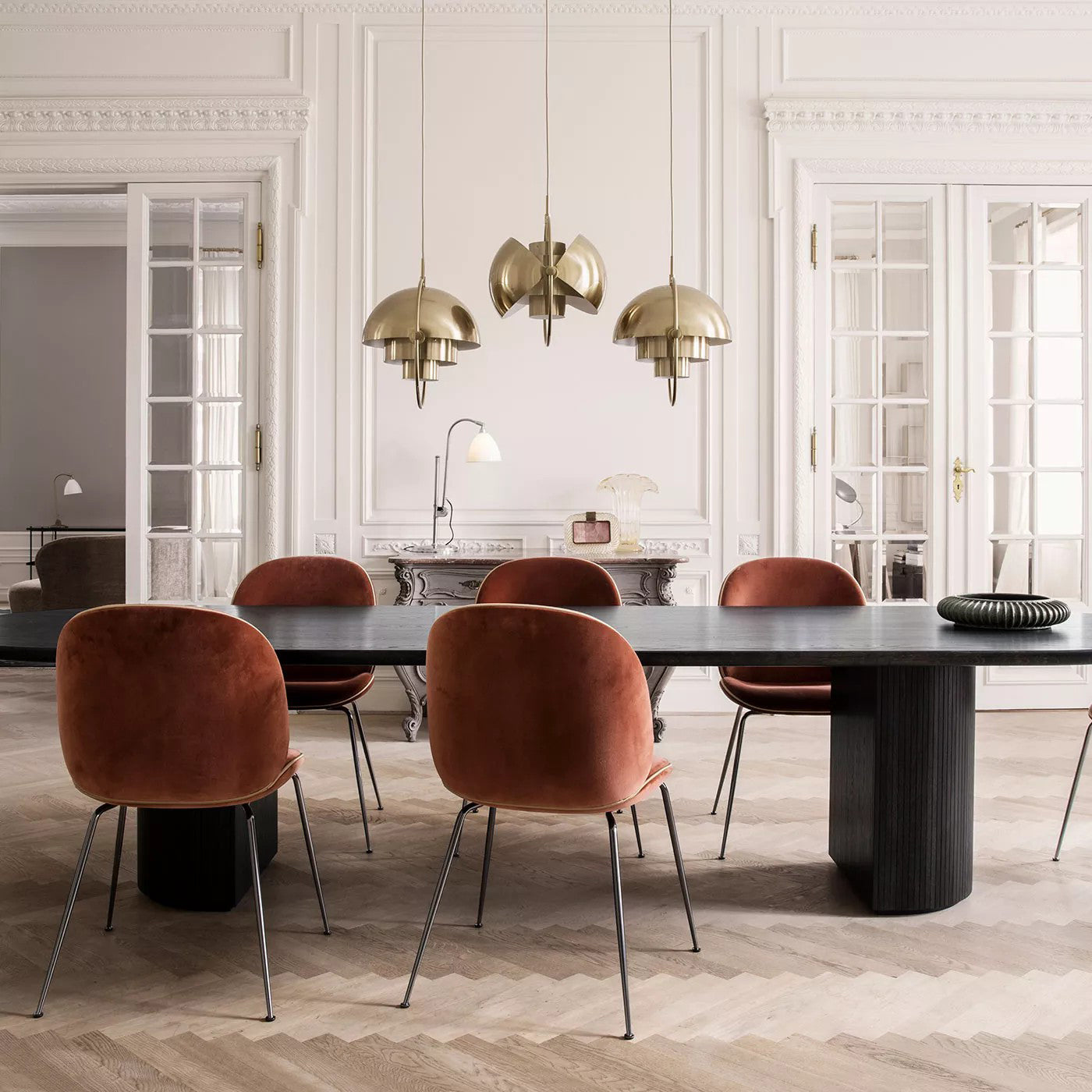 Lustra Pendant Lamp Deformed Ball Golden - Letslighting