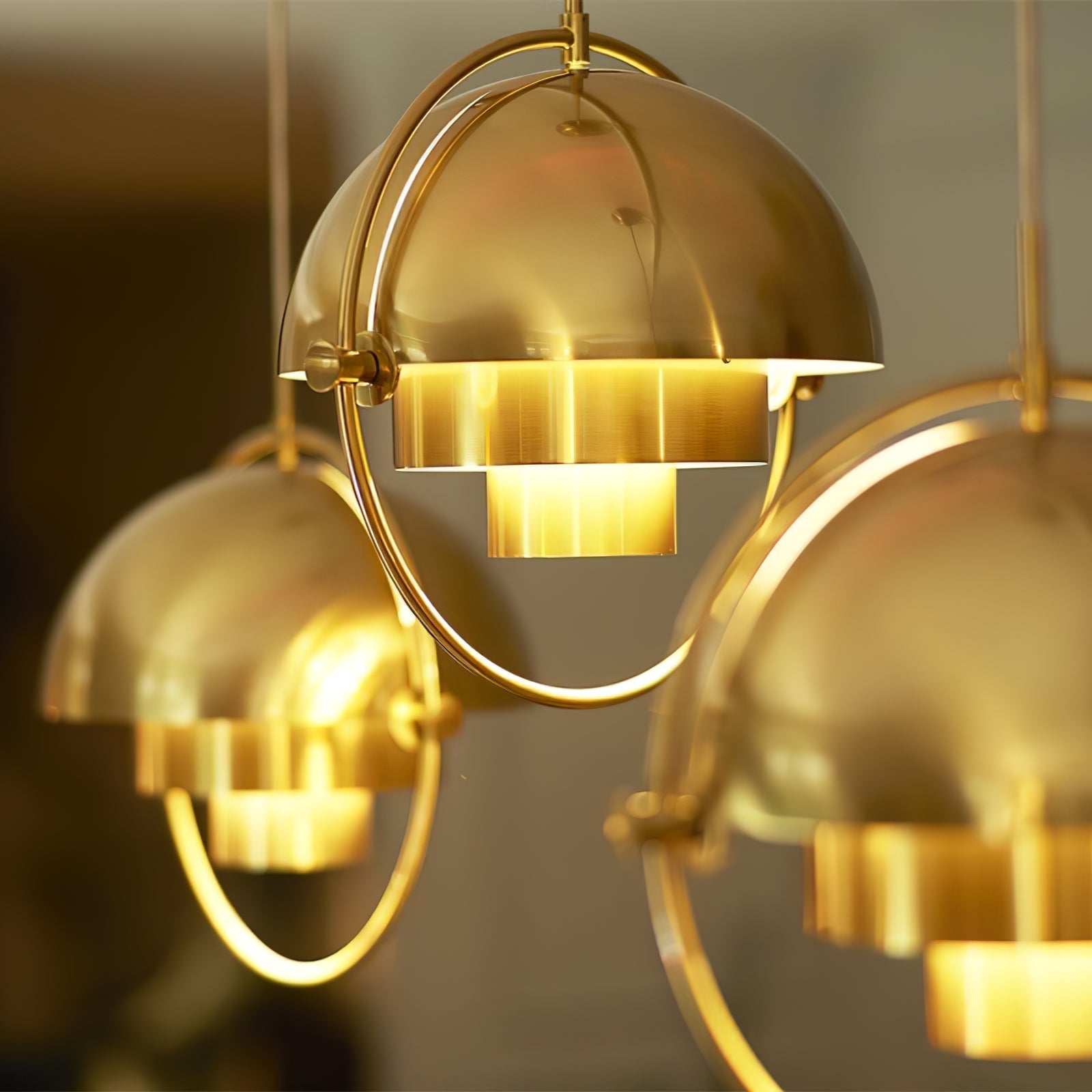 Lustra Pendant Lamp Deformed Ball Golden - Letslighting