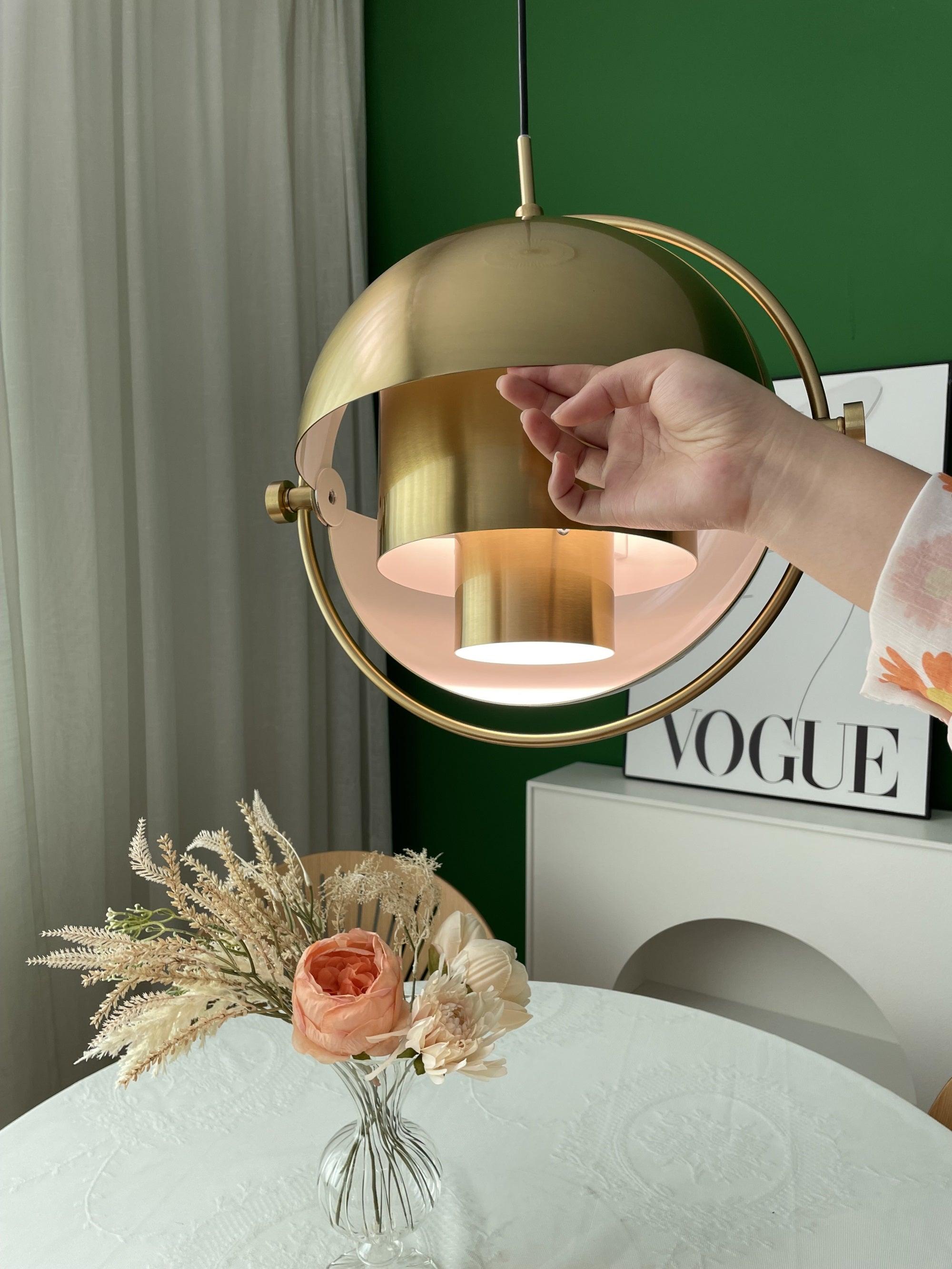 Lustra Pendant Lamp Deformed Ball Golden - Letslighting