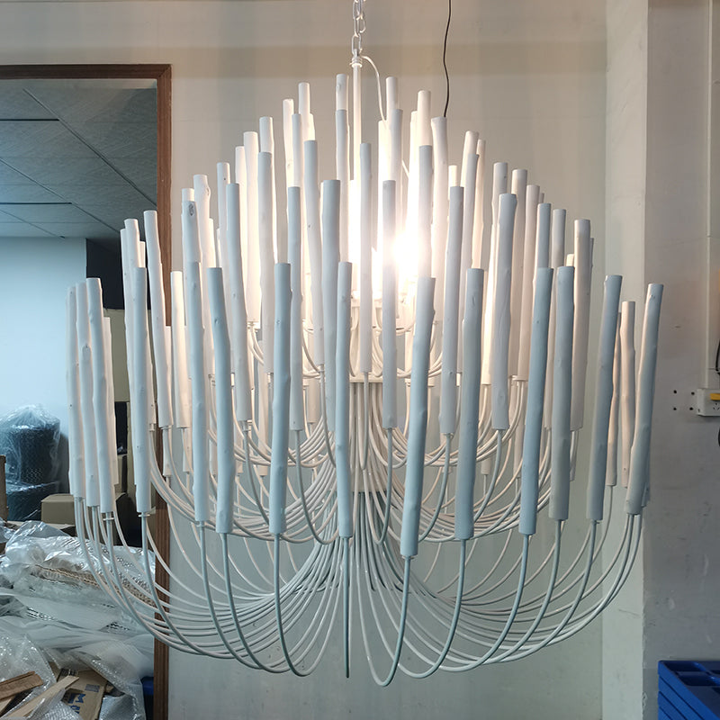 Ulshayra Postmodern Luxury Multi-Stick Wooden Chandelier - Letslighting