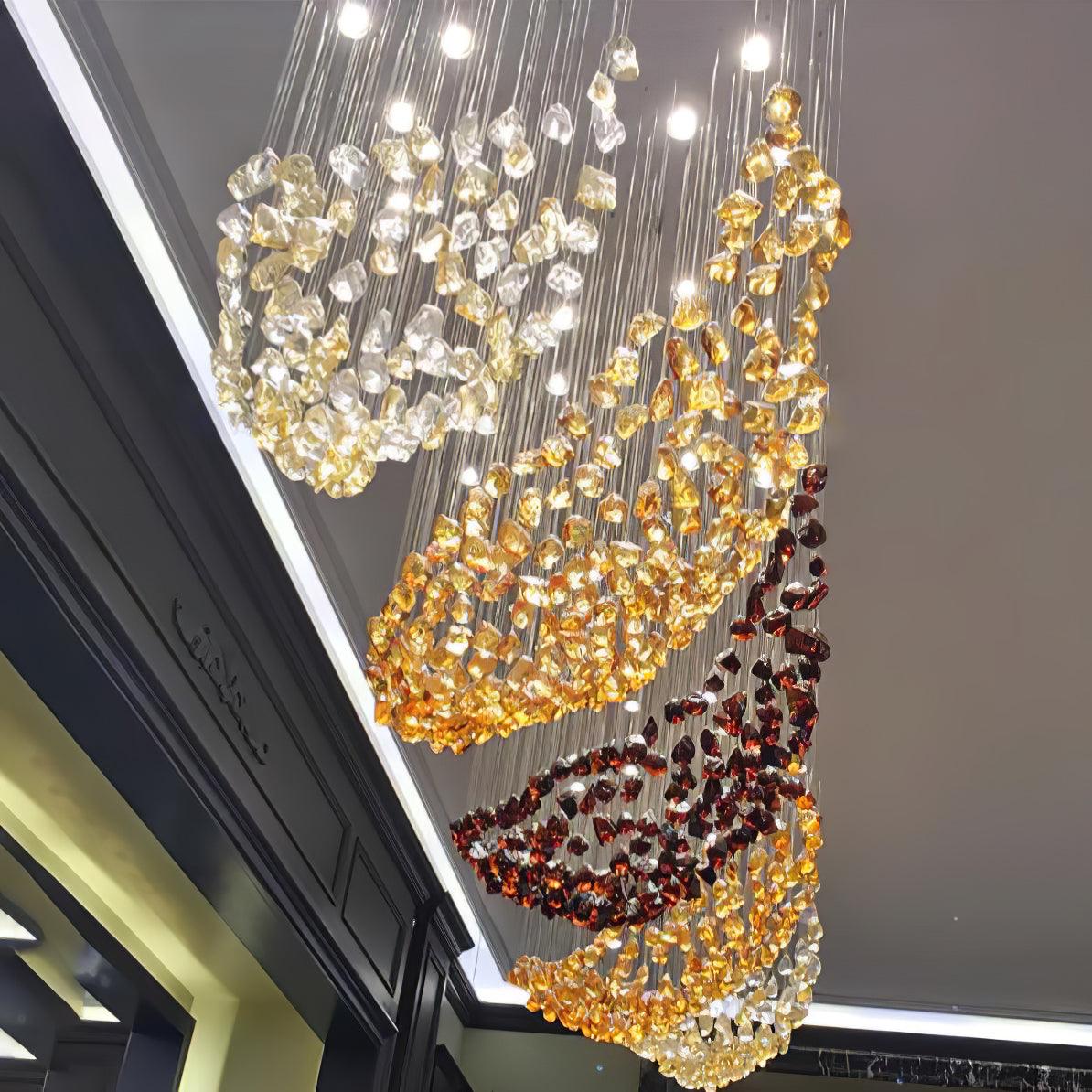 Veshaa Postmodern Luxury Stone Crystal Chandelier - Letslighting