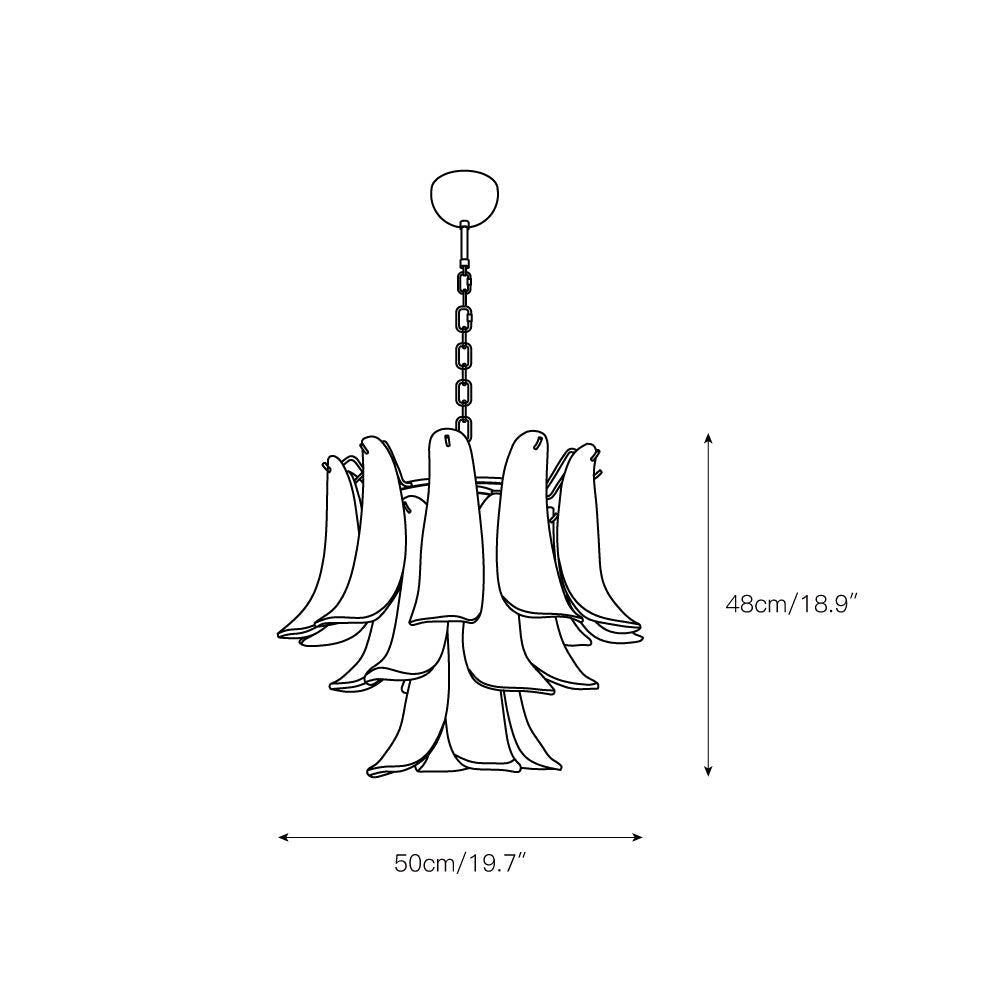 Kristy Layered Glass Chandeliers - Letslighting