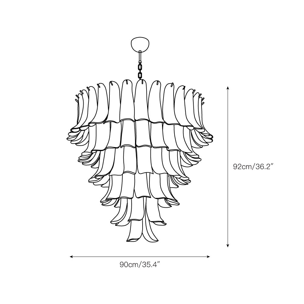 Kristy Layered Glass Chandeliers - Letslighting