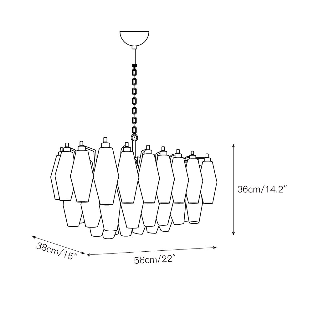 Ardoriel Postmodern Luxury Poliedri Alabaster Chandelier - Letslighting