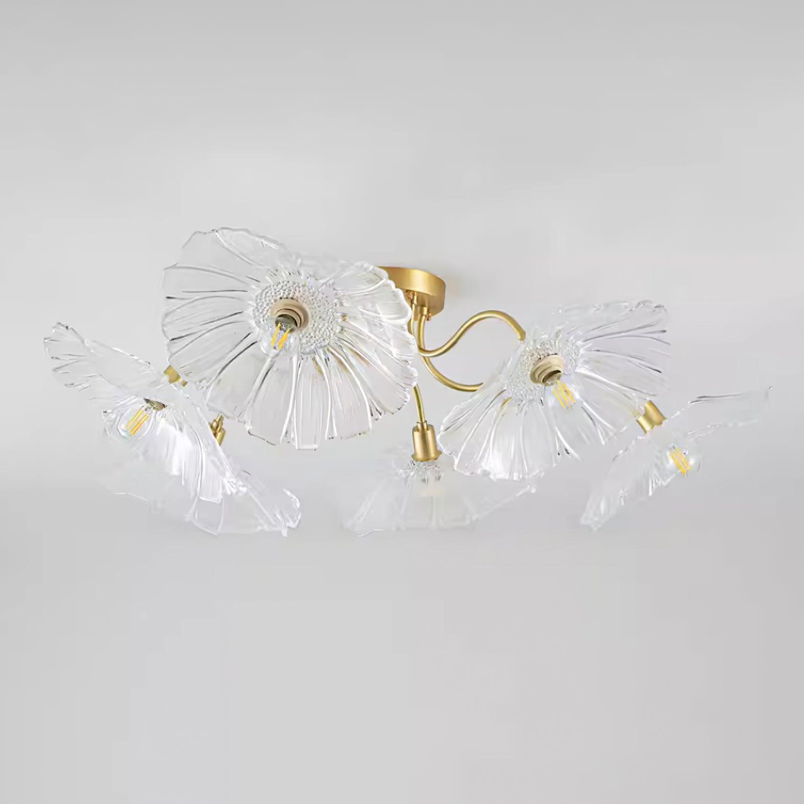 Valentina Glass Flowers Flush Mount Ceiling Light - Letslighting