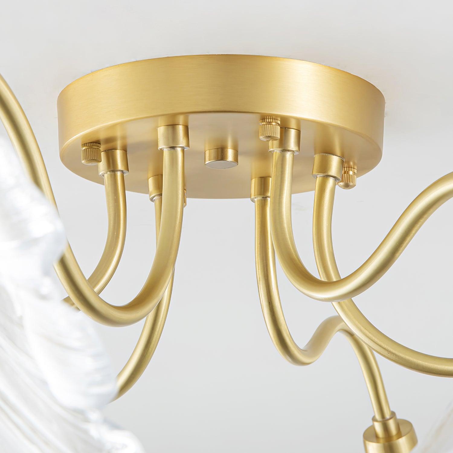 Valentina Glass Flowers Flush Mount Ceiling Light - Letslighting