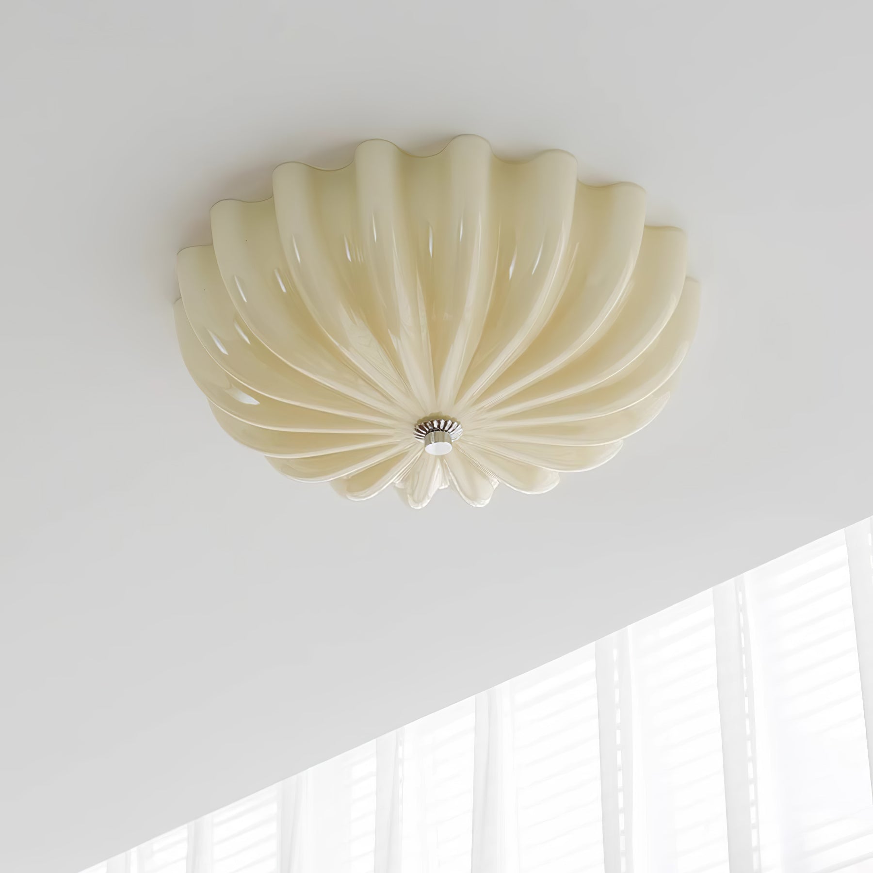 Aurora Ceiling Lamp Murano Blown Glass Shell Inspired - Letslighting