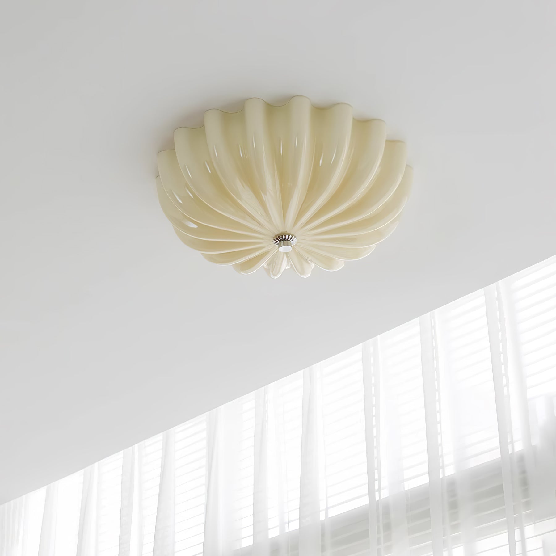 Aurora Ceiling Lamp Murano Blown Glass Shell Inspired - Letslighting