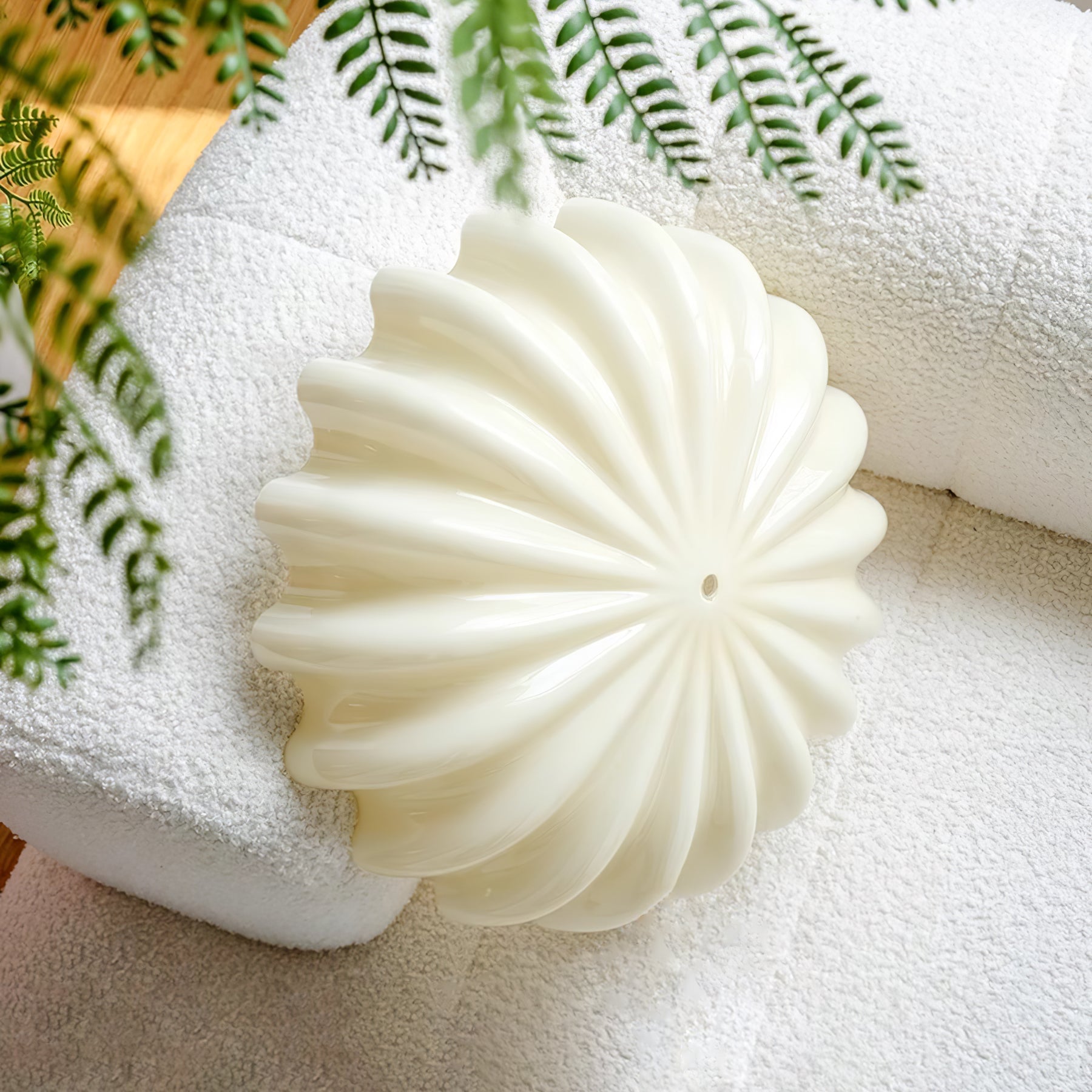 Aurora Ceiling Lamp Murano Blown Glass Shell Inspired - Letslighting