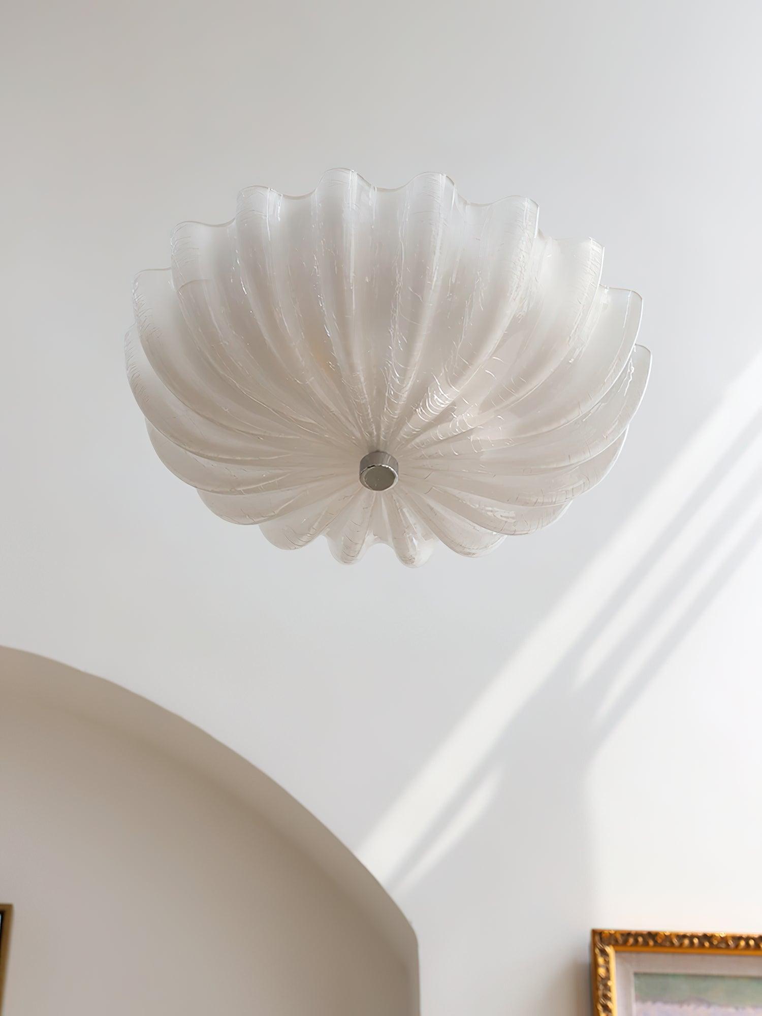 Aurora Ceiling Lamp Murano Blown Glass Shell Inspired - Letslighting