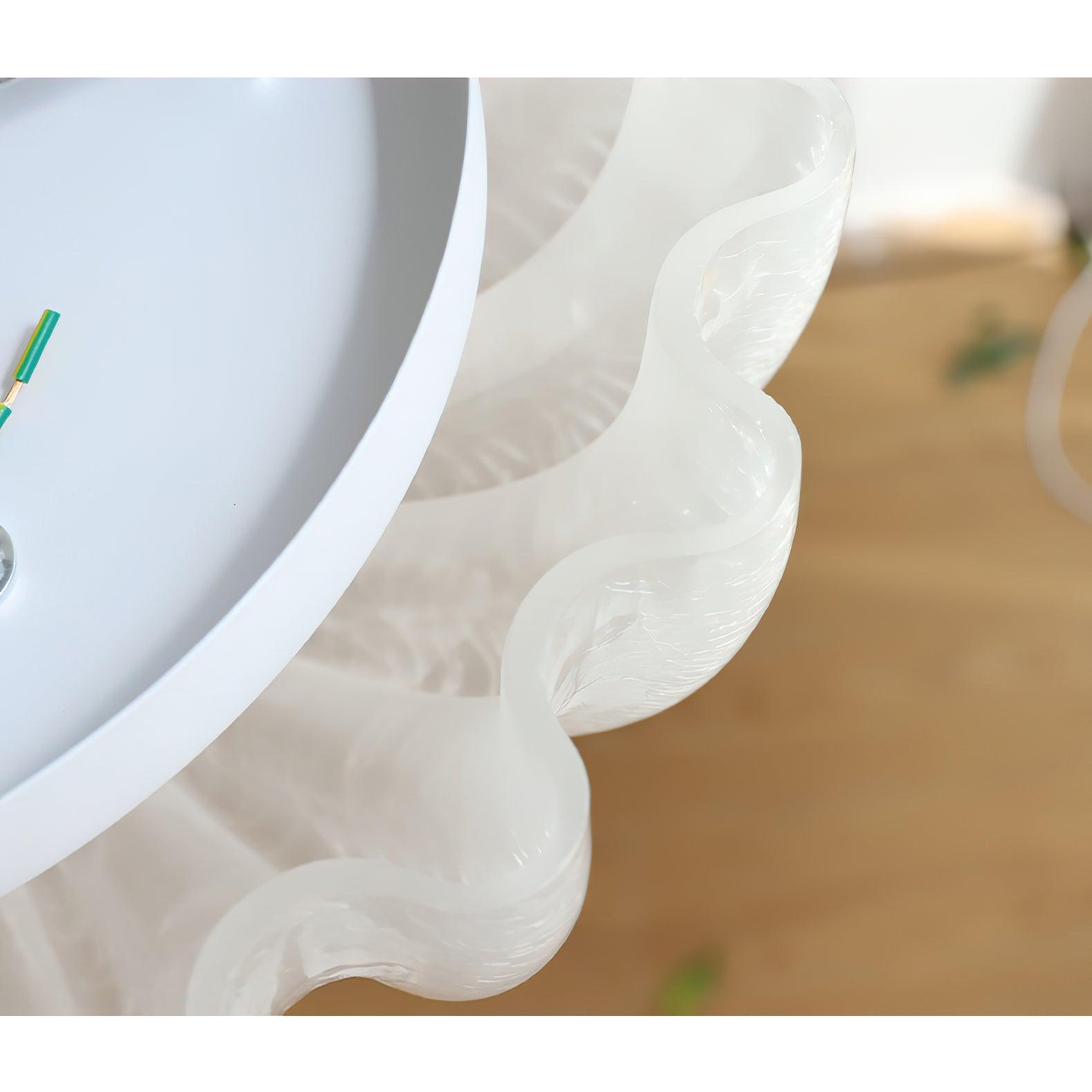 Aurora Ceiling Lamp Murano Blown Glass Shell Inspired - Letslighting