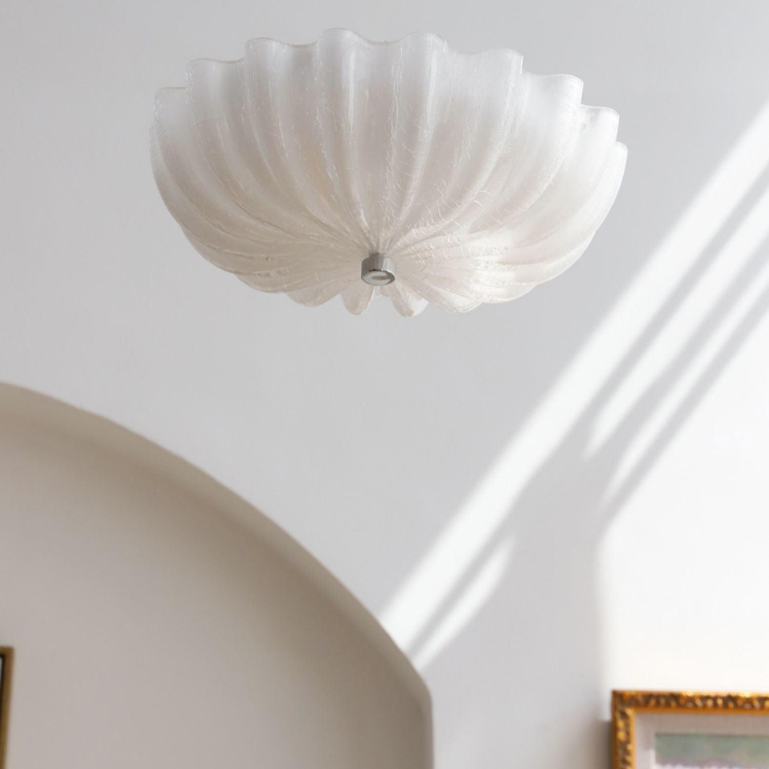 Aurora Ceiling Lamp Murano Blown Glass Shell Inspired - Letslighting