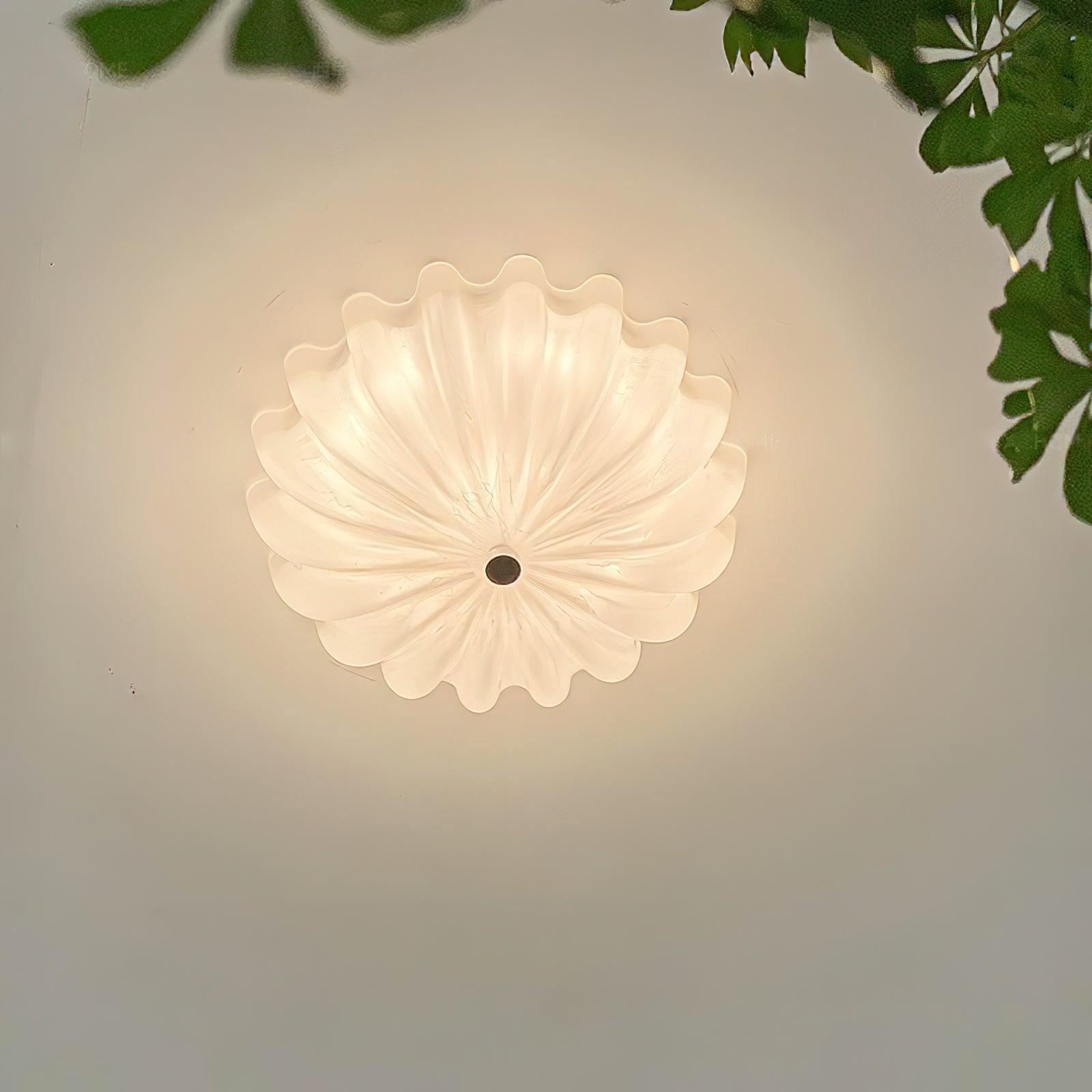 Aurora Ceiling Lamp Murano Blown Glass Shell Inspired - Letslighting