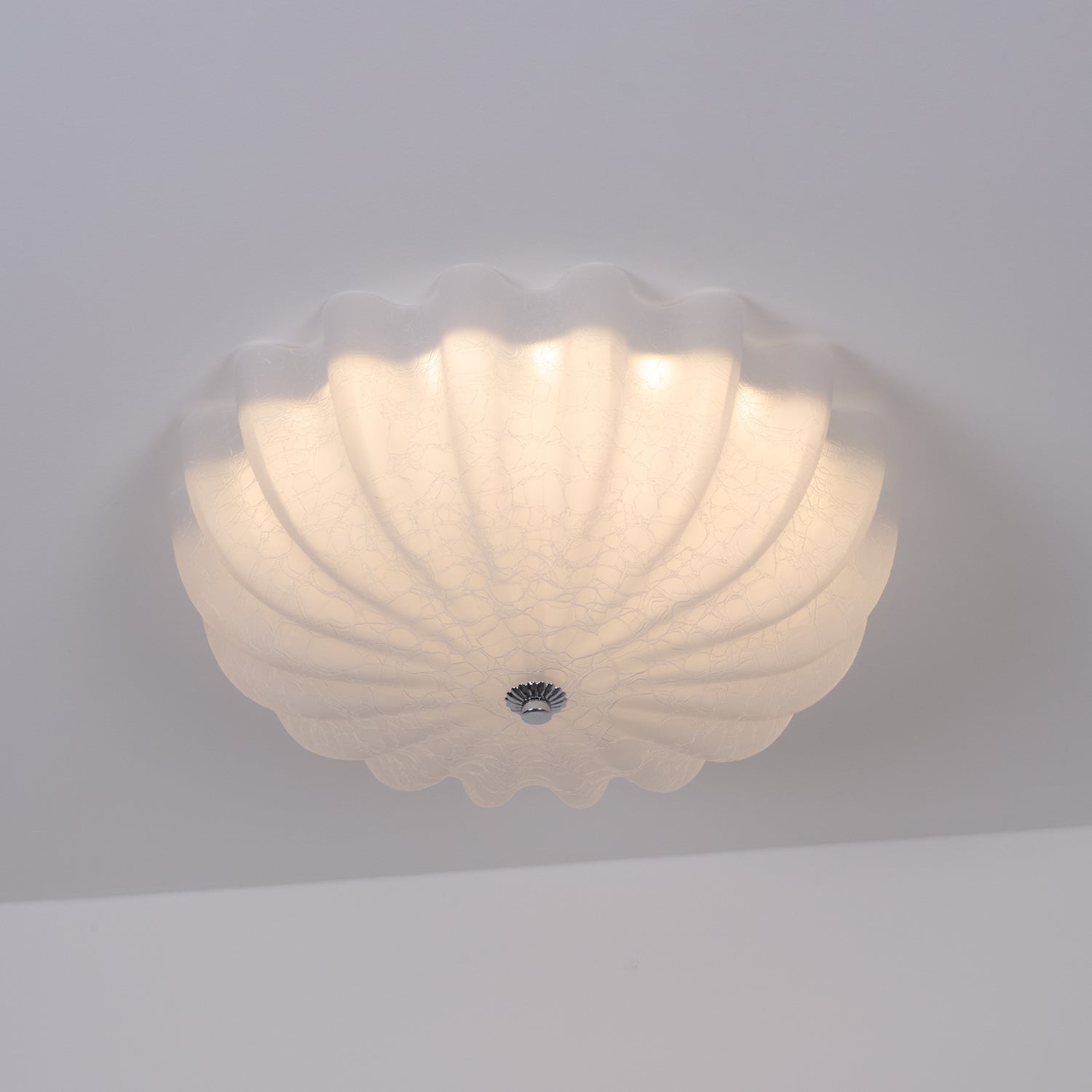 Aurora Ceiling Lamp Murano Blown Glass Shell Inspired - Letslighting