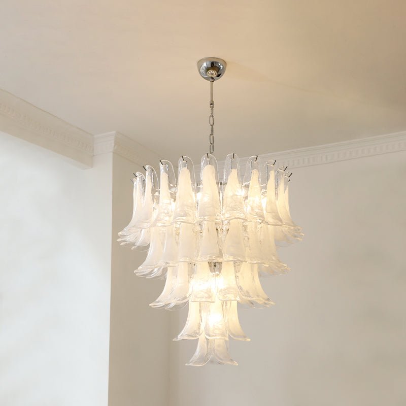 Aurora Chandelier Murano Glass Petals Vintage - Letslighting