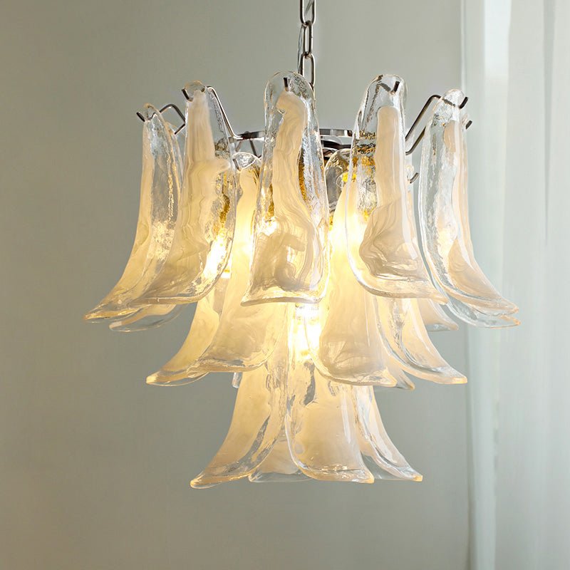 Aurora Chandelier Murano Glass Petals Vintage - Letslighting