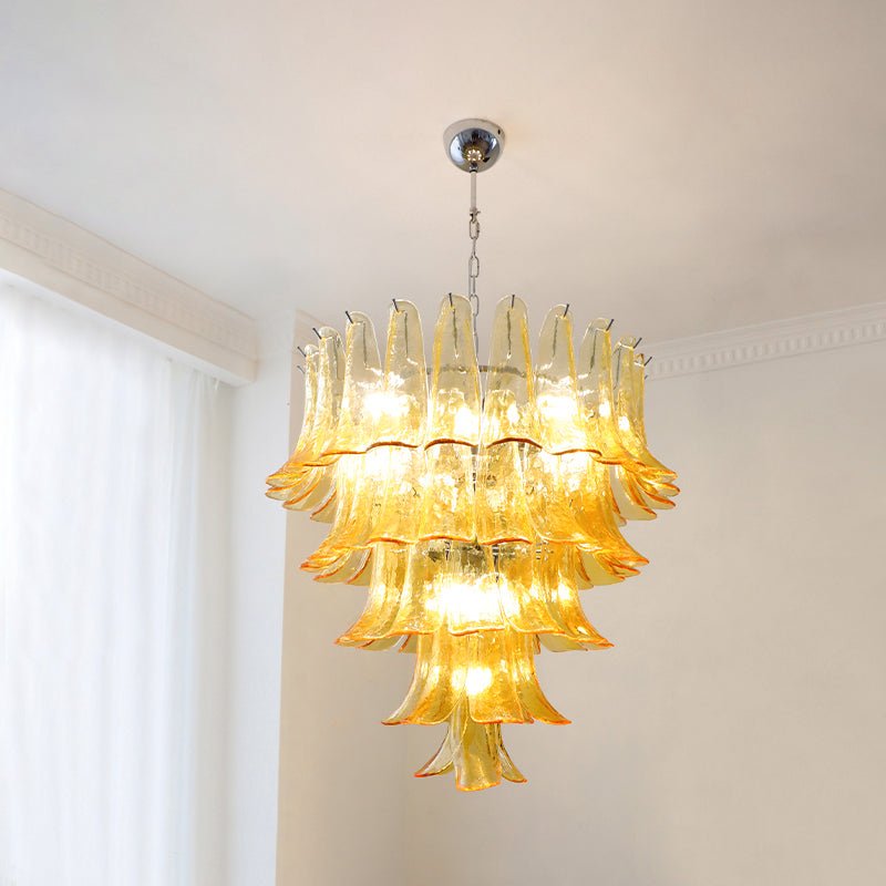 Aurora Chandelier Murano Glass Petals Vintage - Letslighting