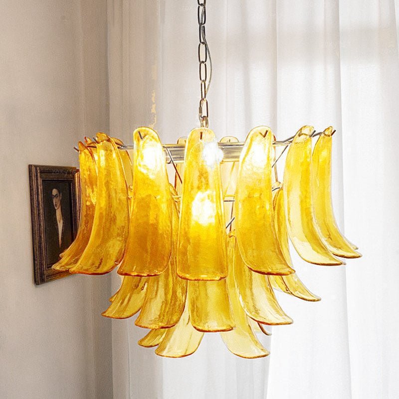 Aurora Chandelier Murano Glass Petals Vintage - Letslighting