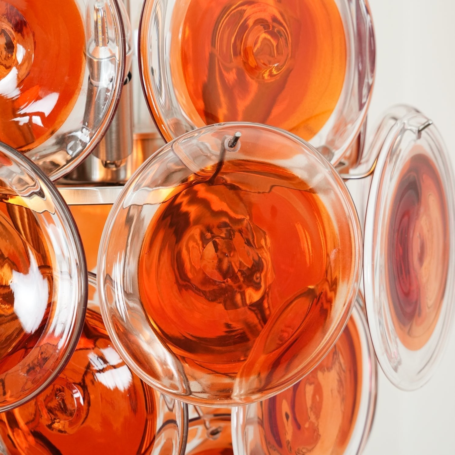 Aurora Chandelier Murano Orange Glass - Letslighting
