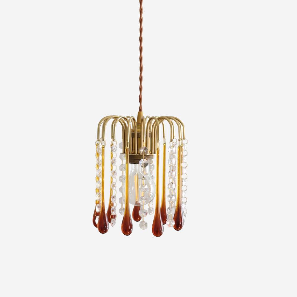 Murano Waterfall Crystal Tier Pendant Light